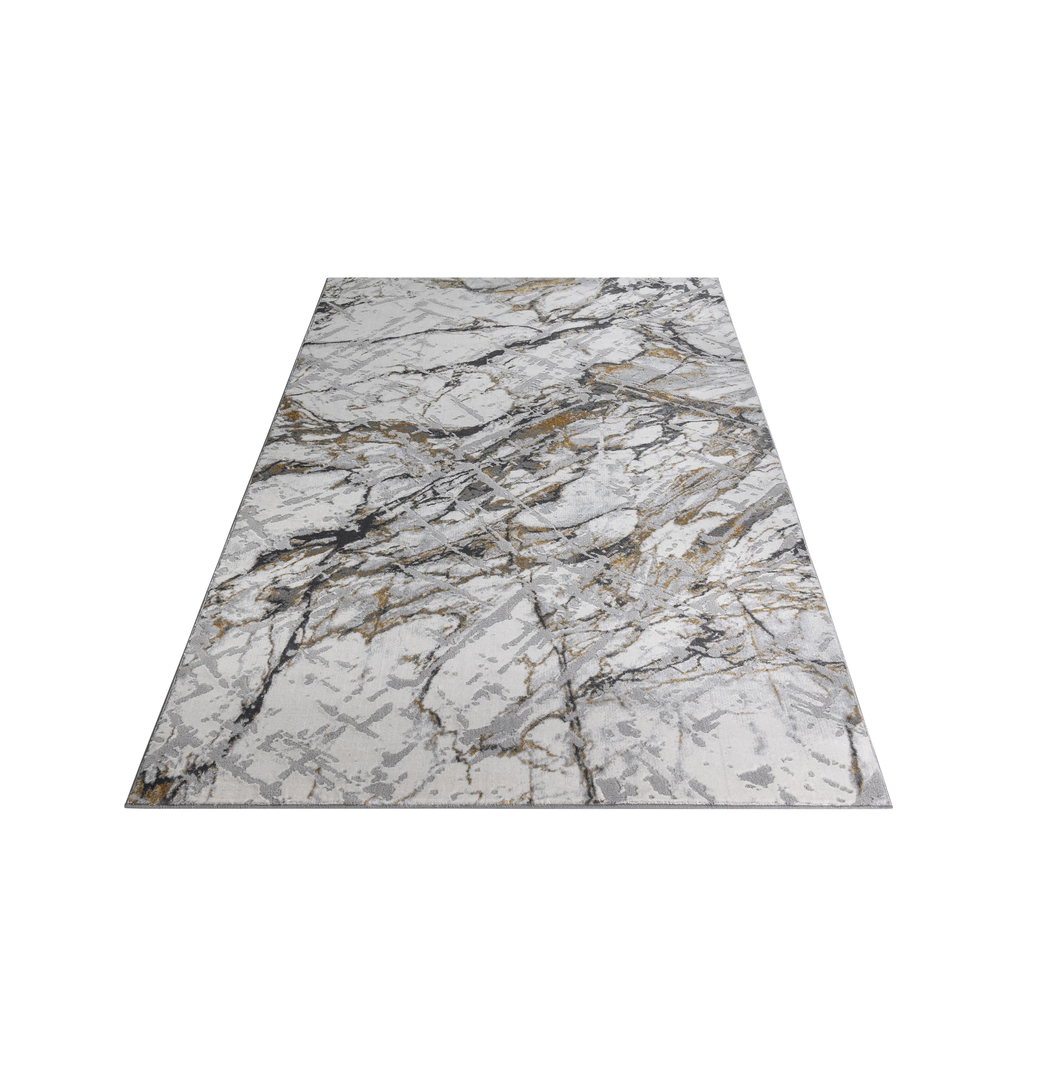 Auric Metallic Marble Effect Rug - Image 3