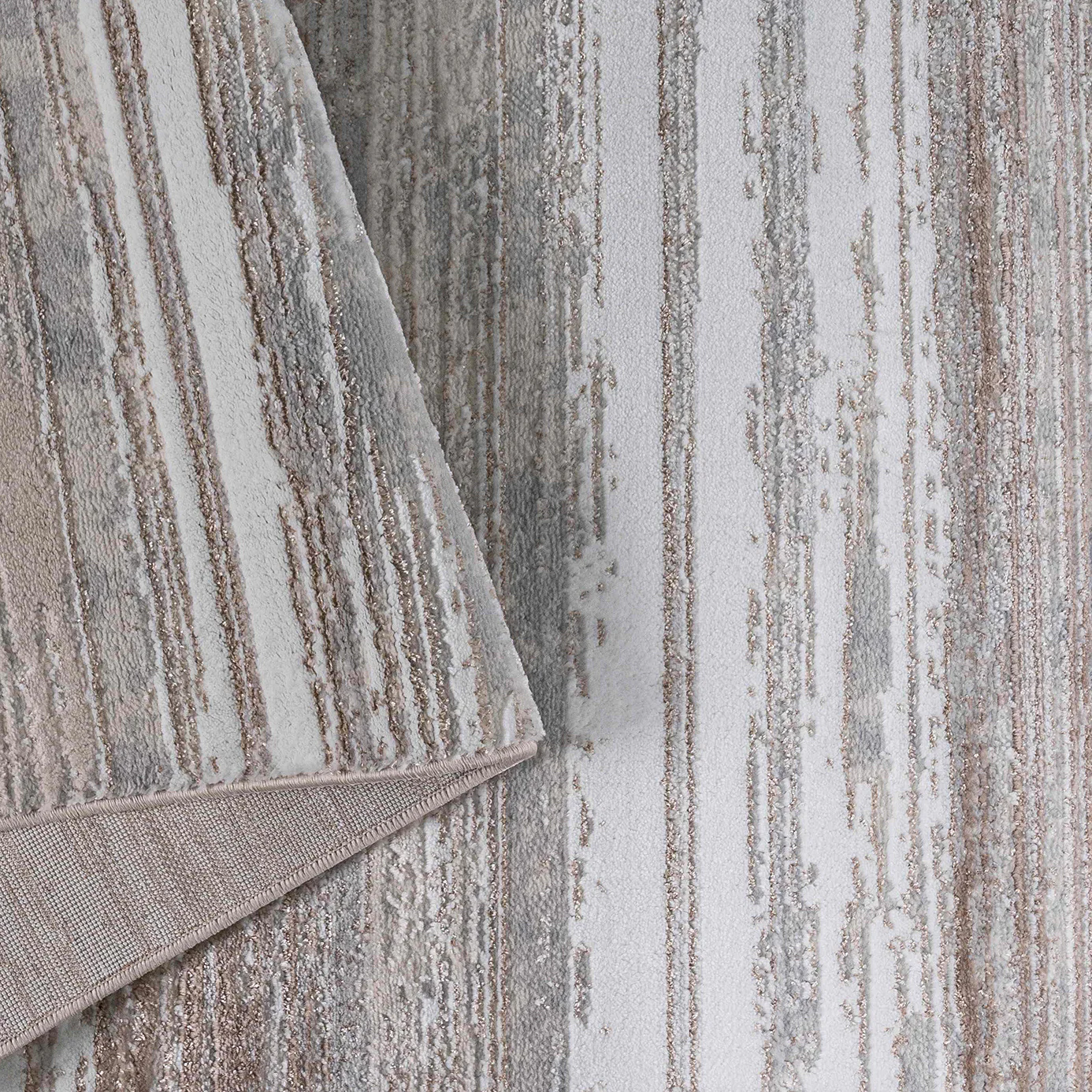 Auric Shimmer Linear Stripe Rug - Image 6