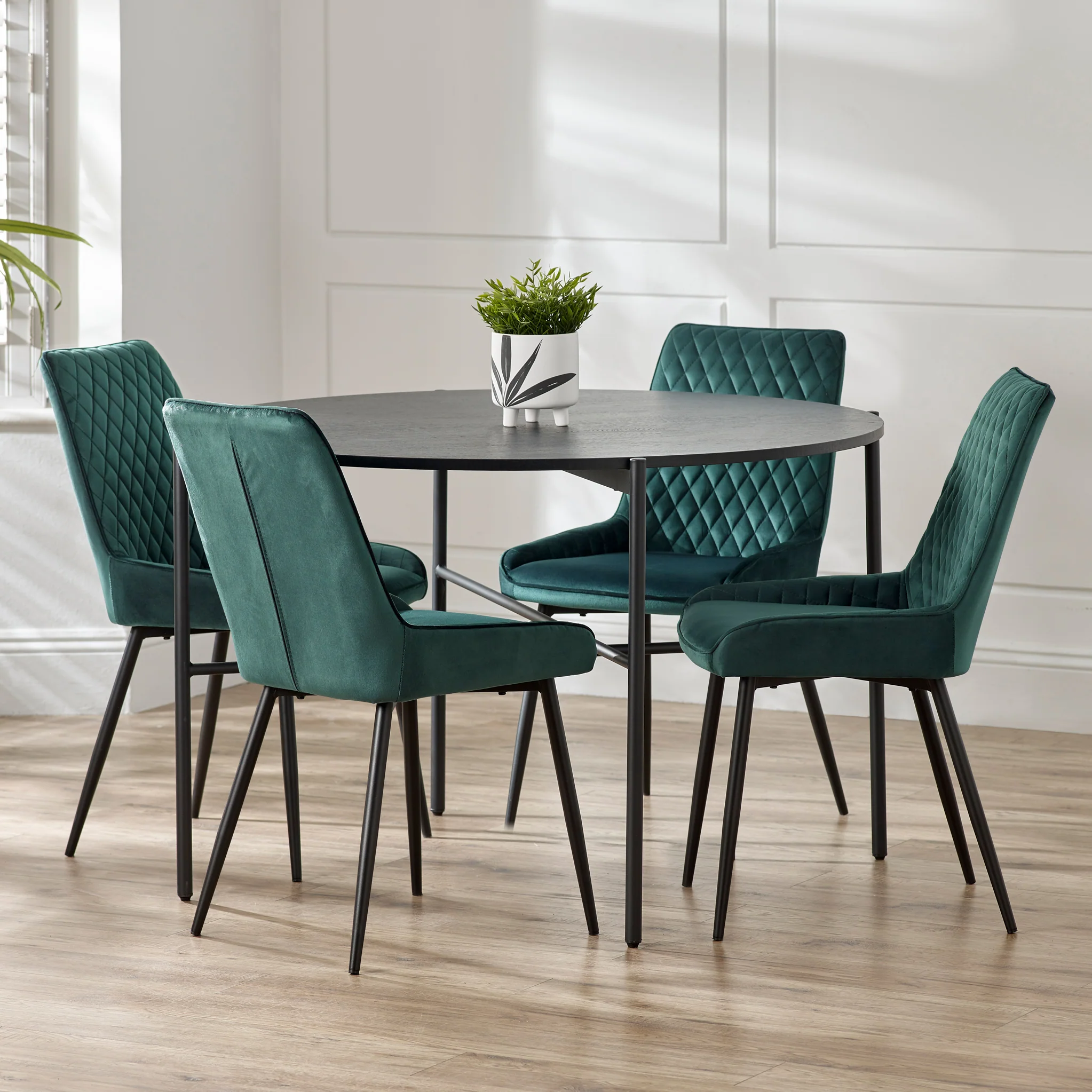 Austin 120cm Black Dining Table - Image 4