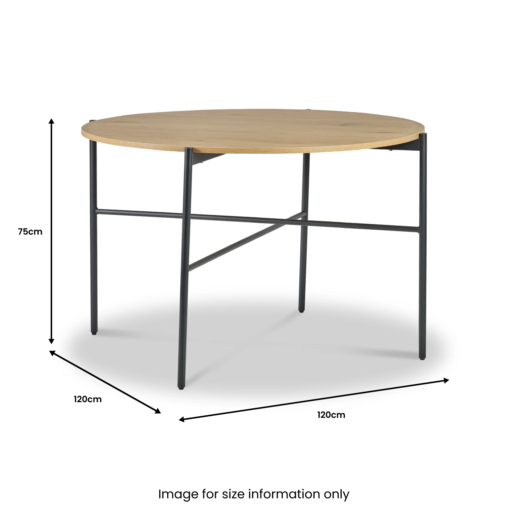 Austin 120cm Oak Effect Dining Table - Image 6