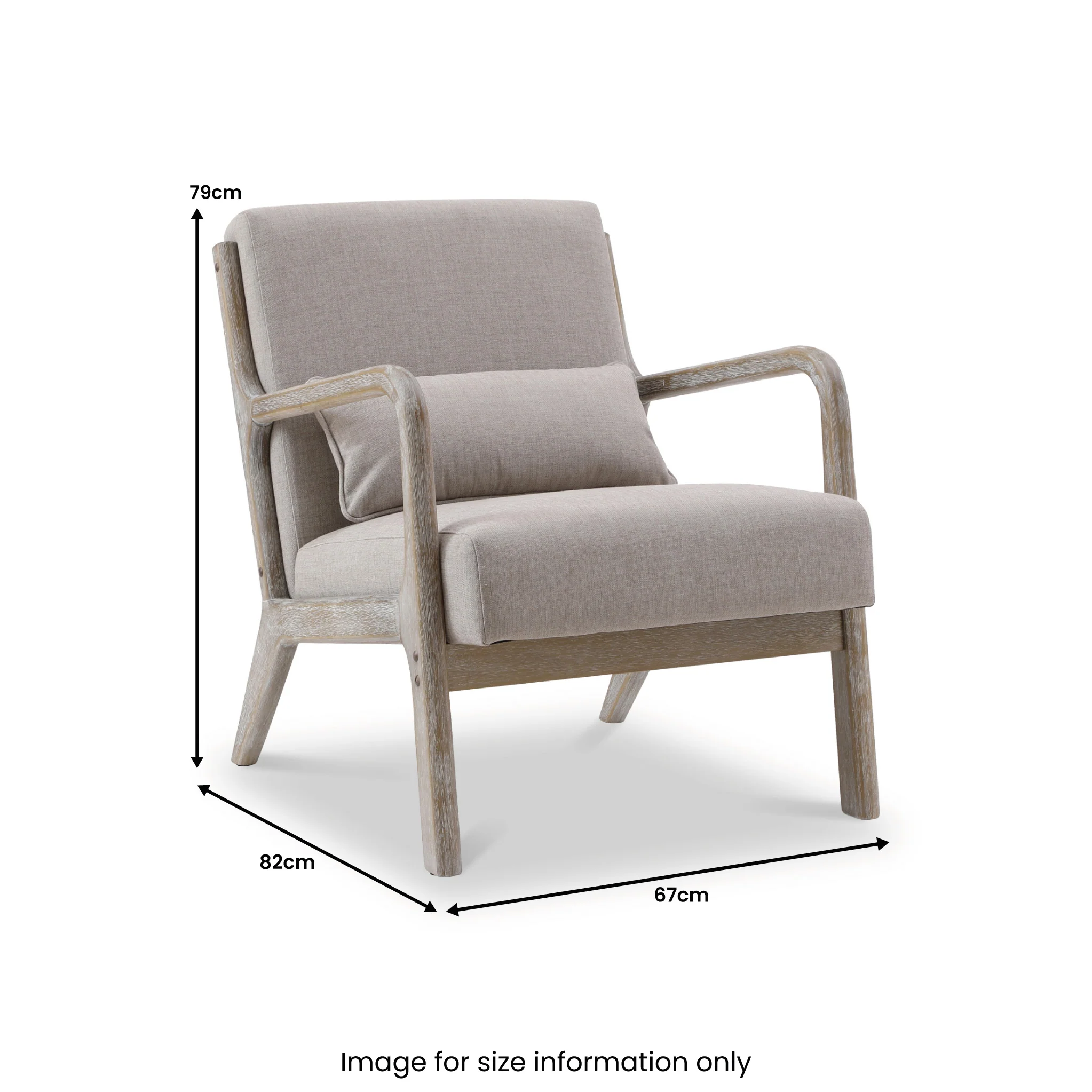 Avery Whitewashed Frame Linen Chair - Image 6