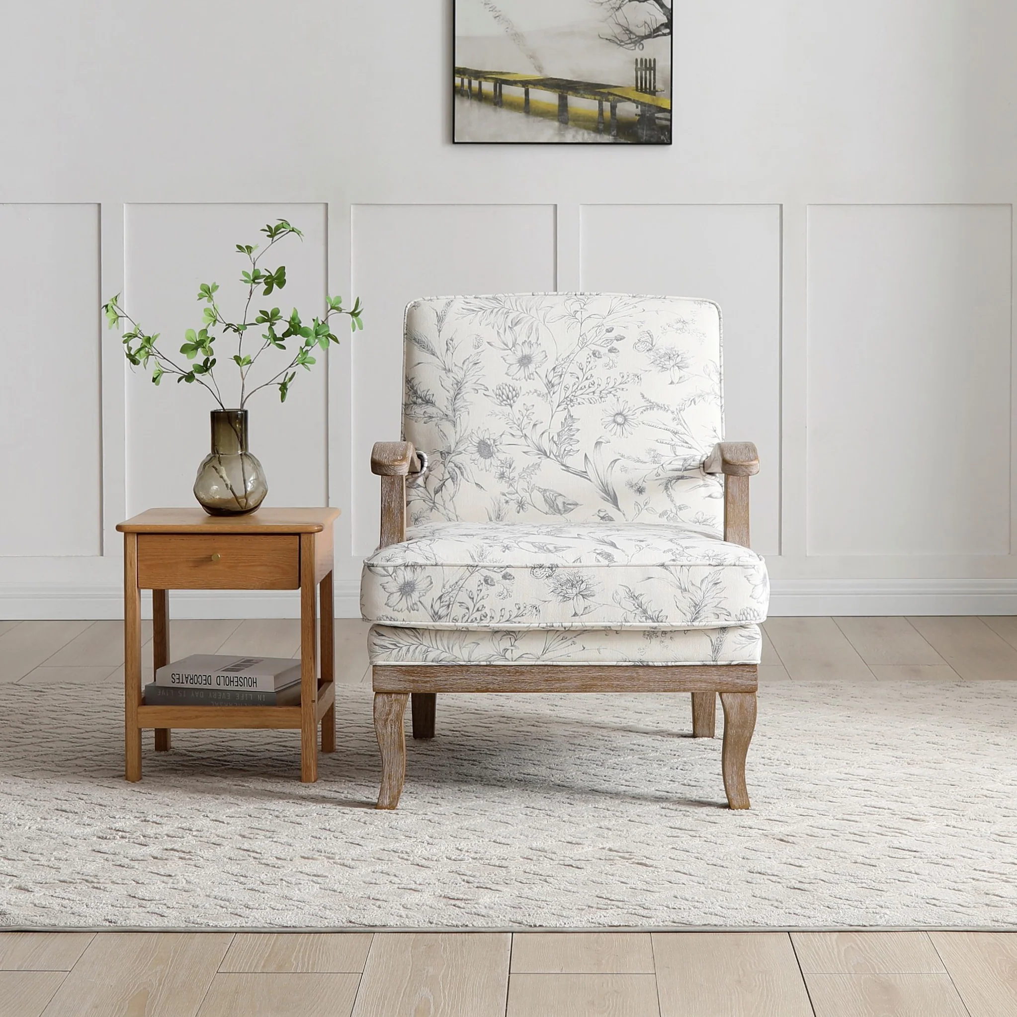 Bailey Meadow Print Accent Chair - Image 3