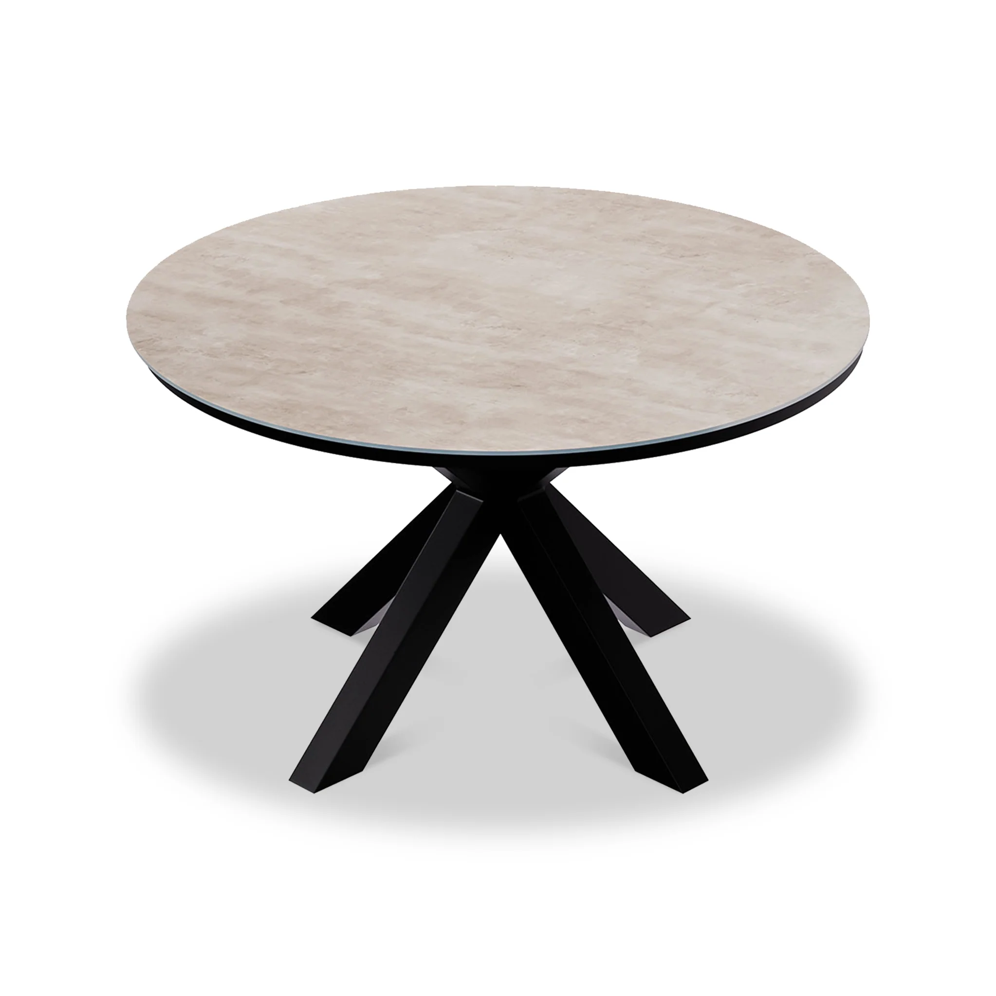 Bali 4 Seater Round Ceramic Glass Dining Set with Bali Rope Chairs - Image 10