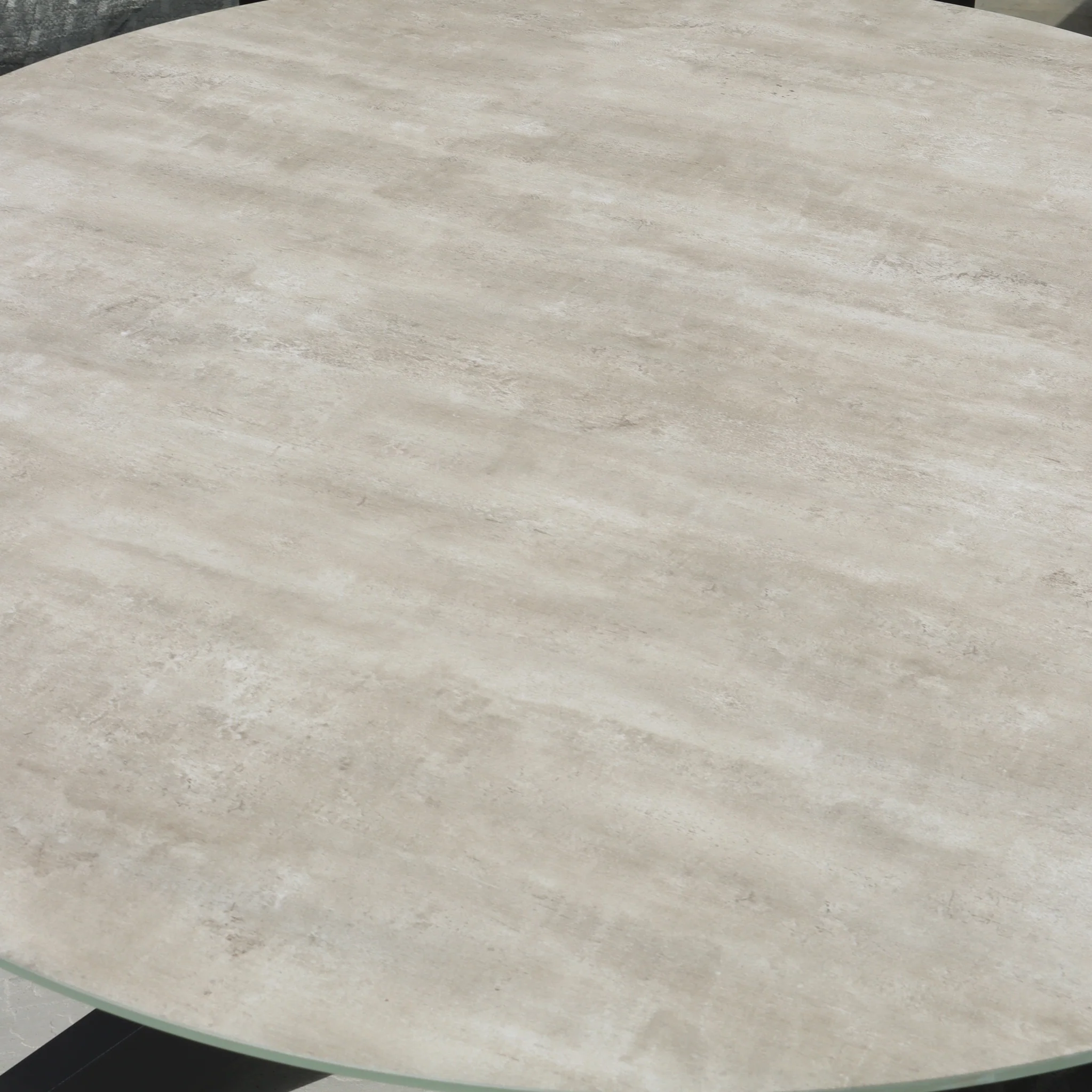 Bali 4 Seater Round Ceramic Glass Dining Set with Bali Rope Chairs - Image 3