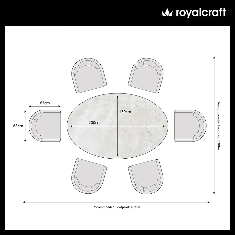 Bali 6 Seater Ellipse Ceramic Glass Dining Set with Bali Rope Chairs - Image 11