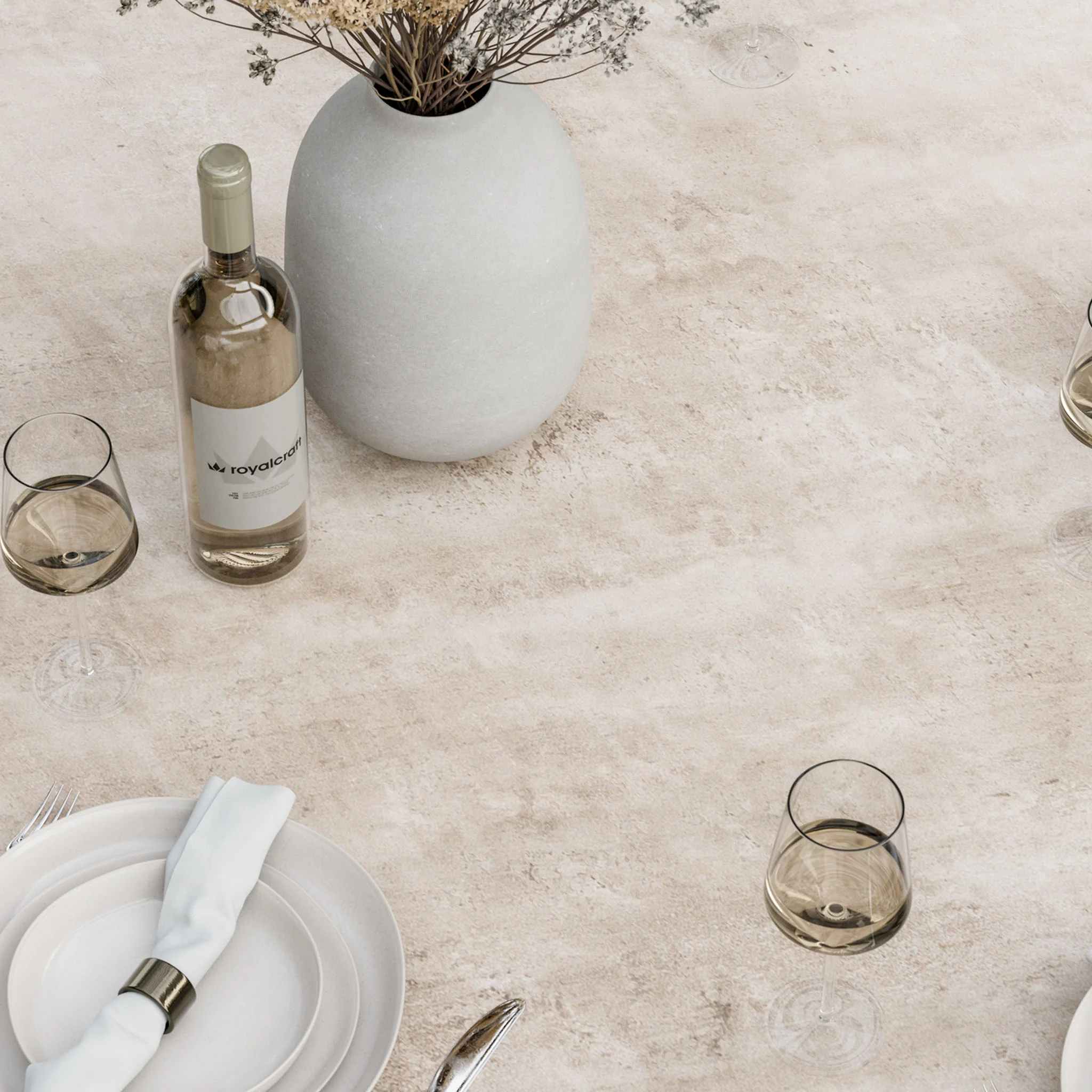 Bali 6 Seater Ellipse Ceramic Glass Dining Set with Bali Rope Chairs - Image 3