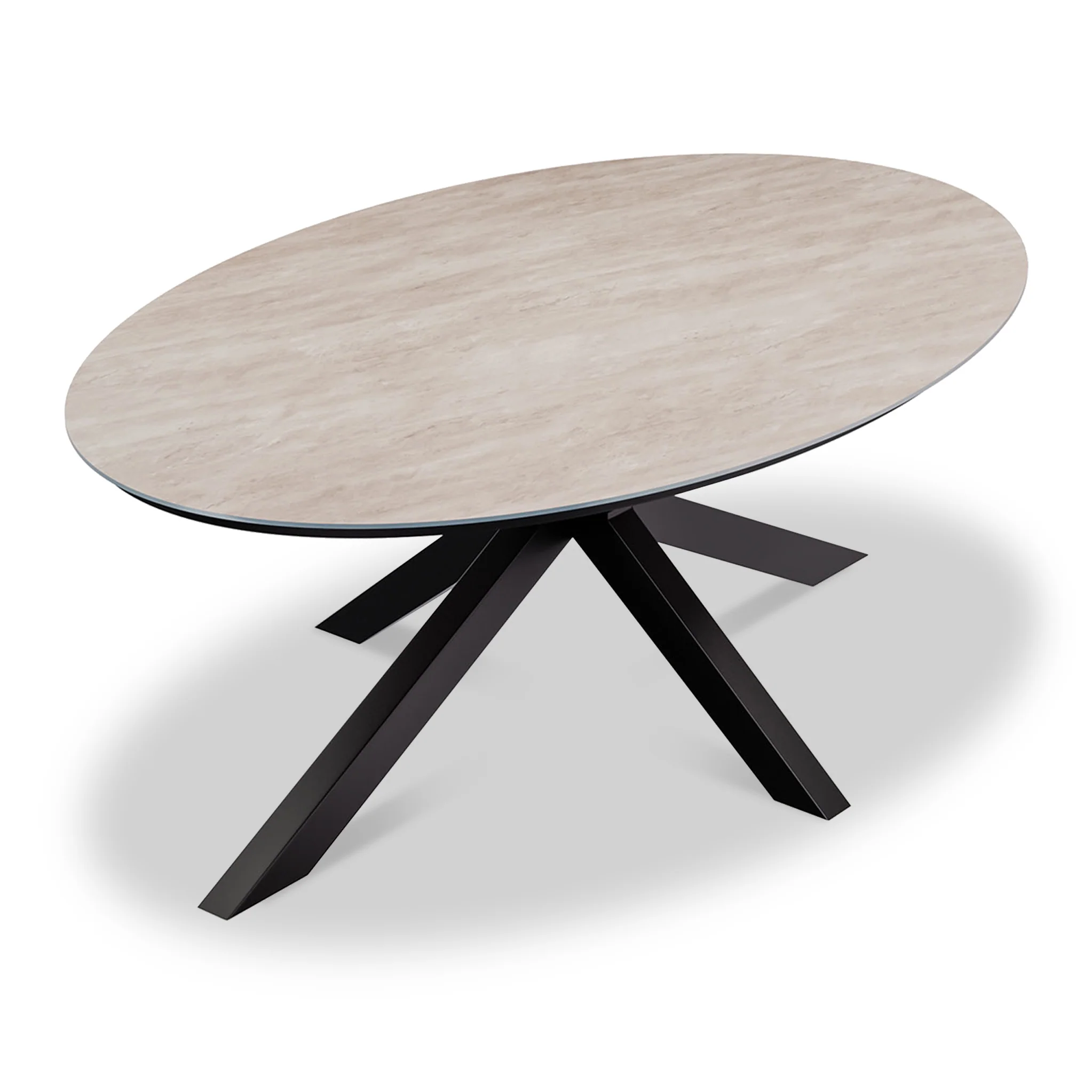 Bali 6 Seater Ellipse Ceramic Glass Dining Set with Bali Rope Chairs - Image 9