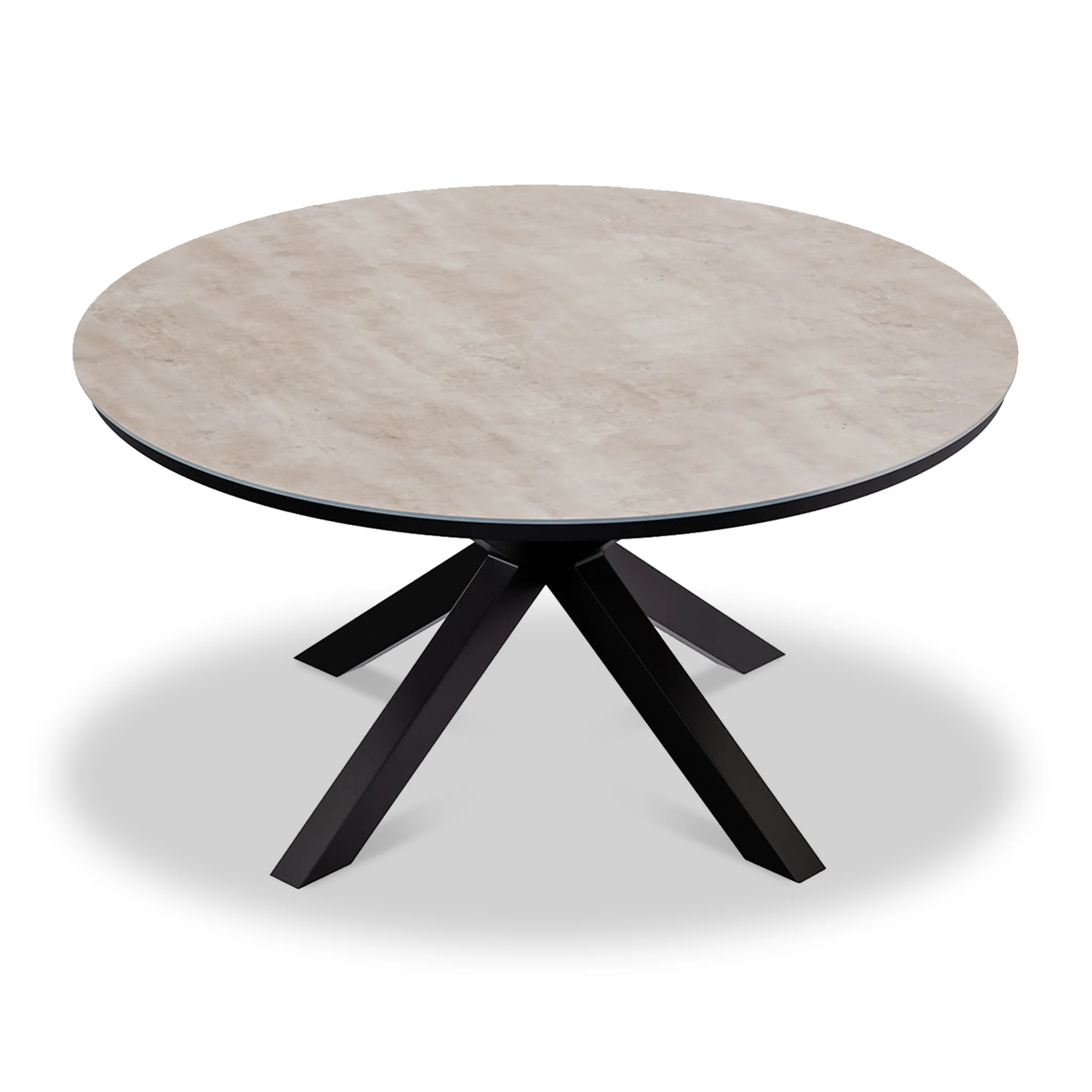 Bali 6 Seater Round Ceramic Glass Dining Set with Bali Rope Chairs - Image 7