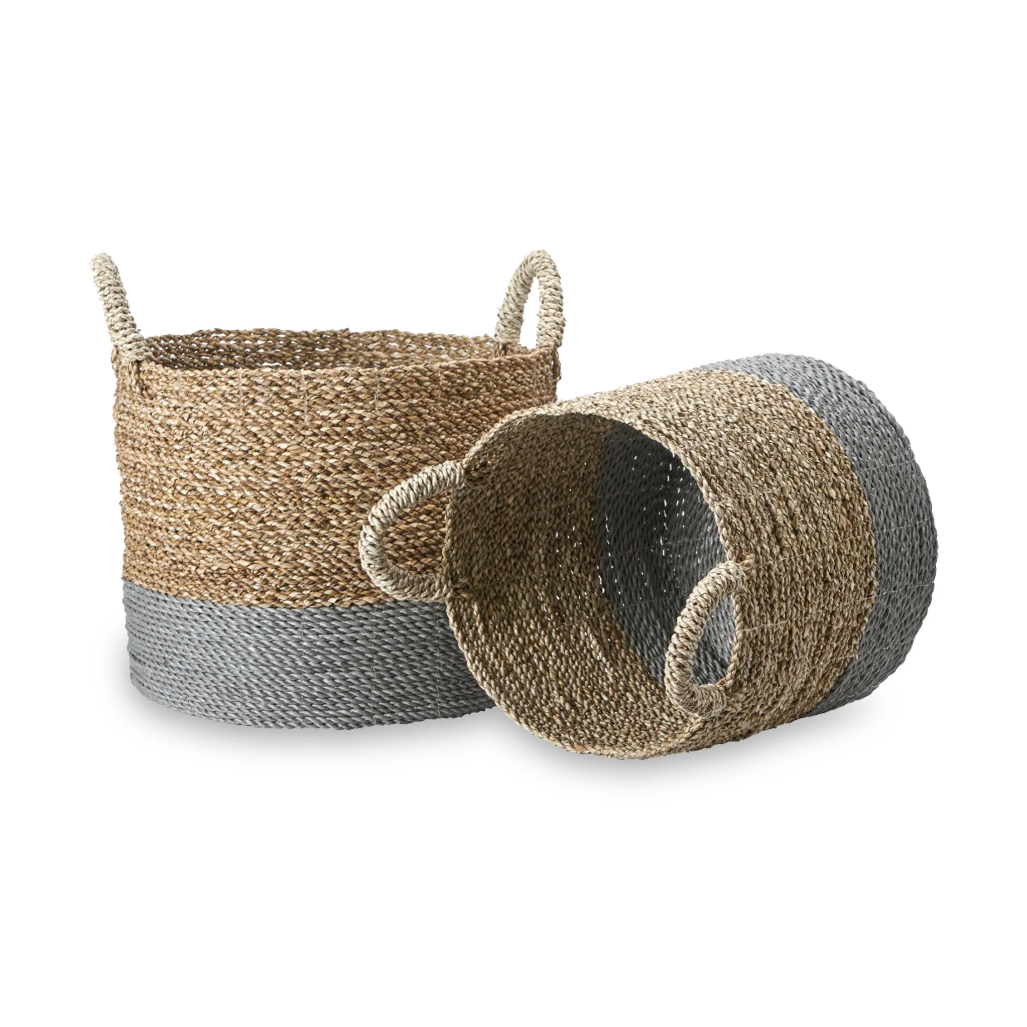 Banana Leaf Two Tone Baskets Set of 2 - Image 10