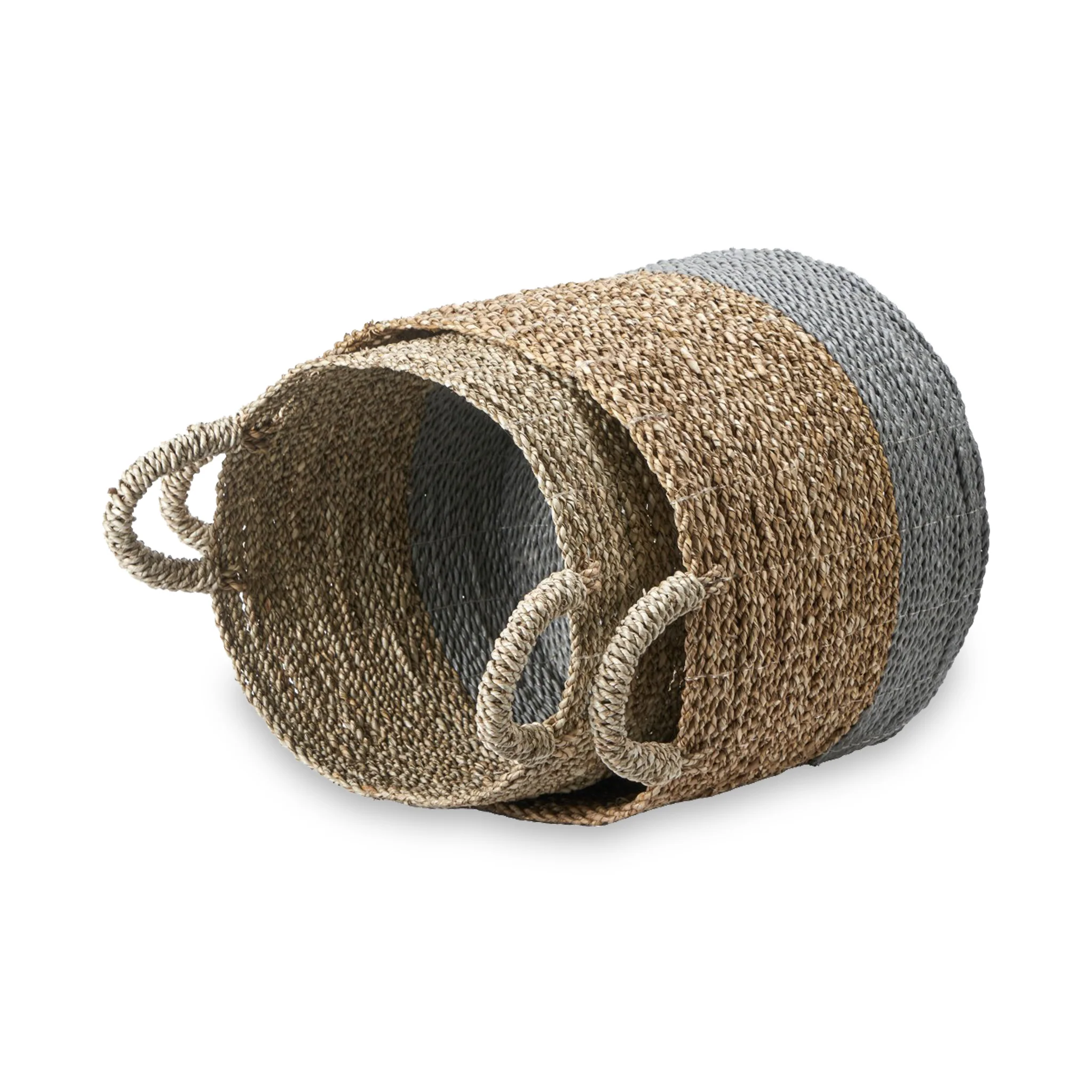 Banana Leaf Two Tone Baskets Set of 2 - Image 13