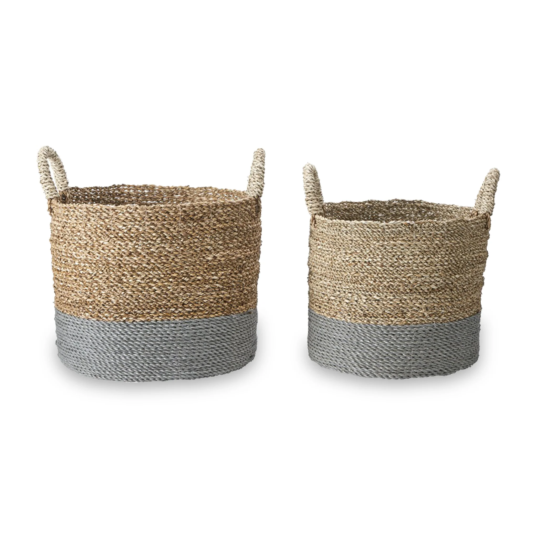 Banana Leaf Two Tone Baskets Set of 2 - Image 14