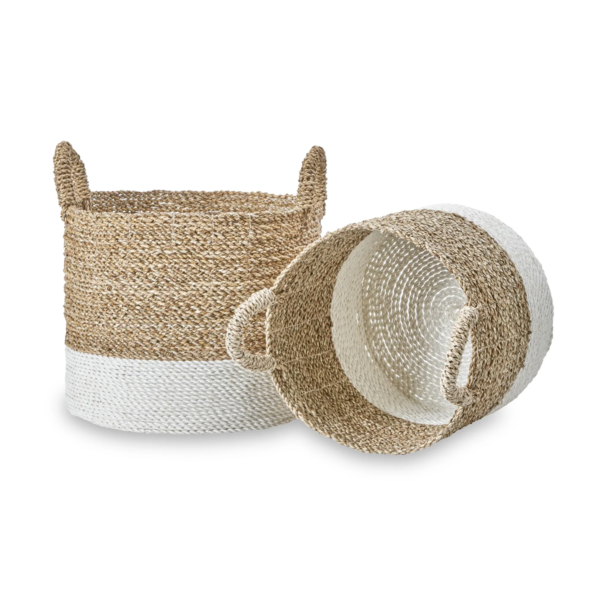 Banana Leaf Two Tone Baskets Set of 2 - Image 3