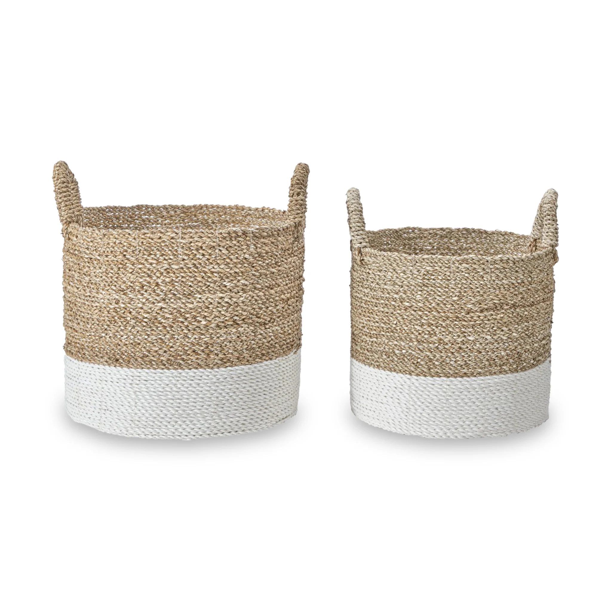 Banana Leaf Two Tone Baskets Set of 2 - Image 6