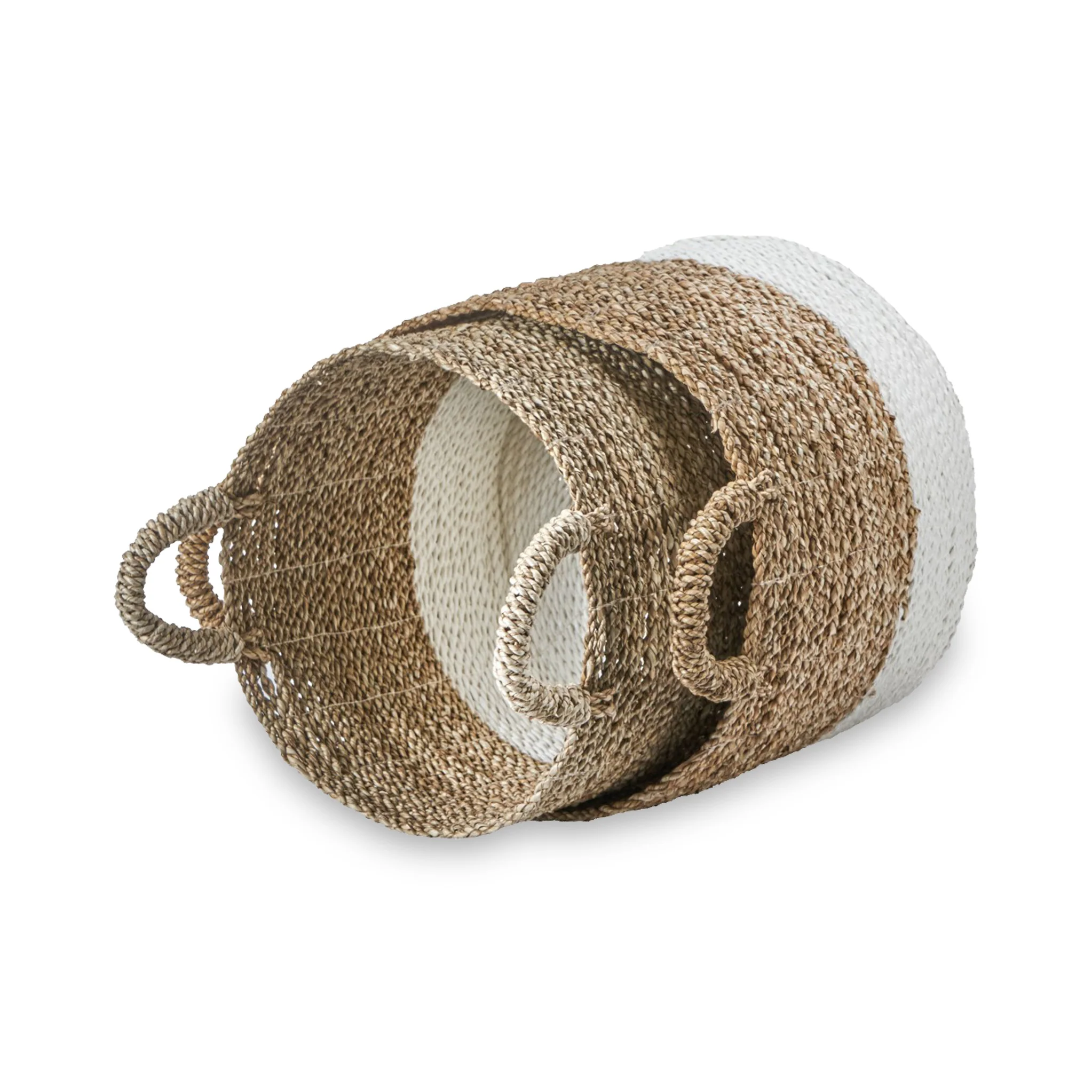 Banana Leaf Two Tone Baskets Set of 2 - Image 7