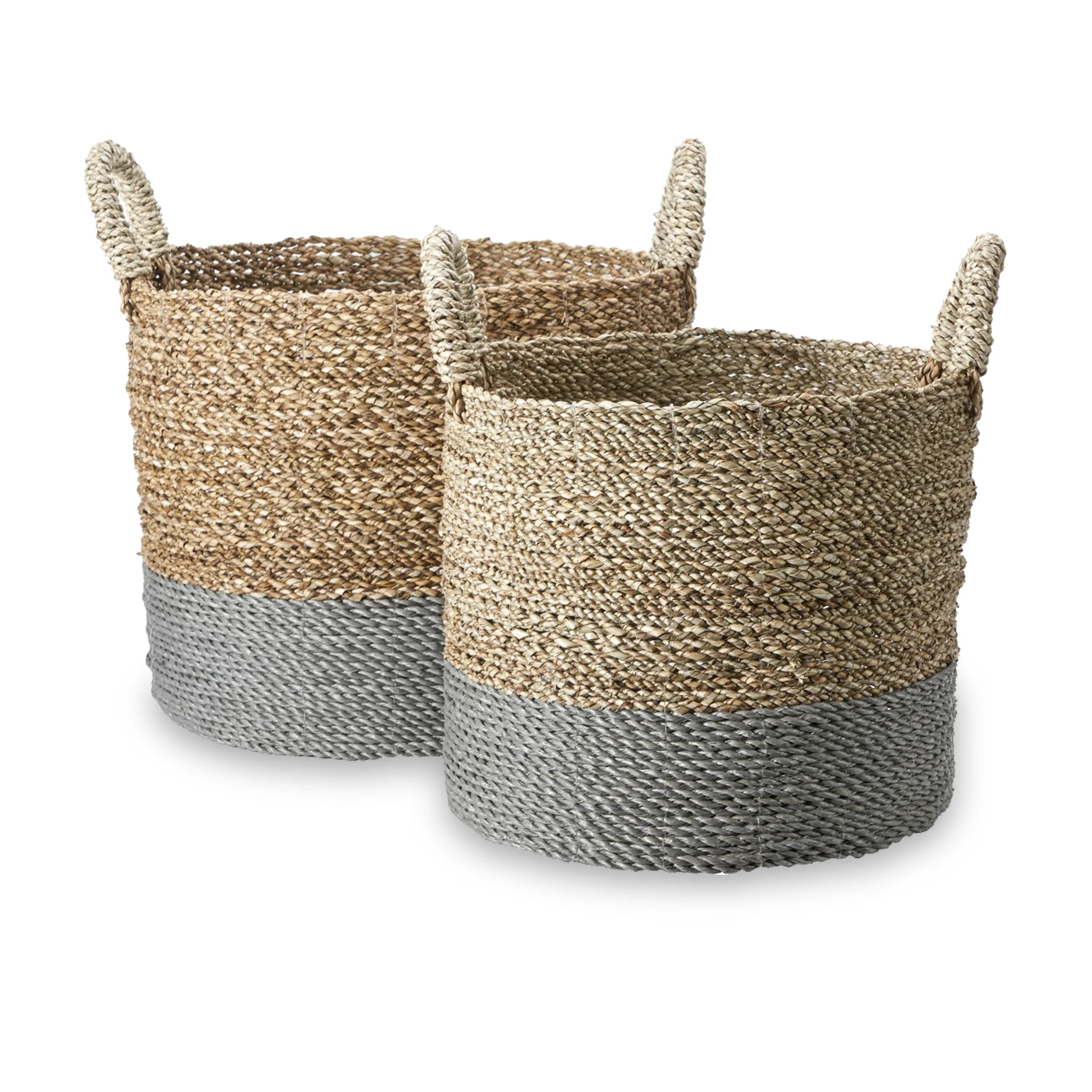 Banana Leaf Two Tone Baskets Set of 2 - Image 8
