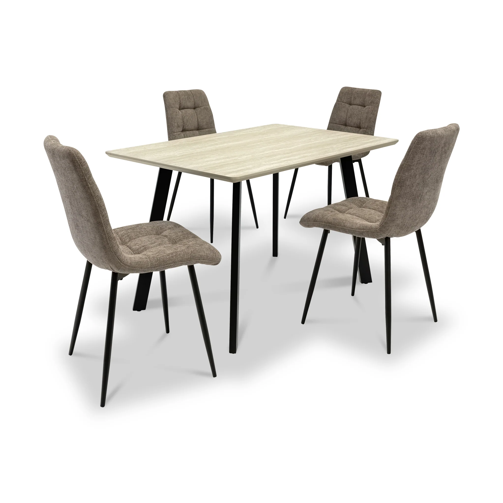 Barlo 120cm Travertine Effect Dining Table - Image 4