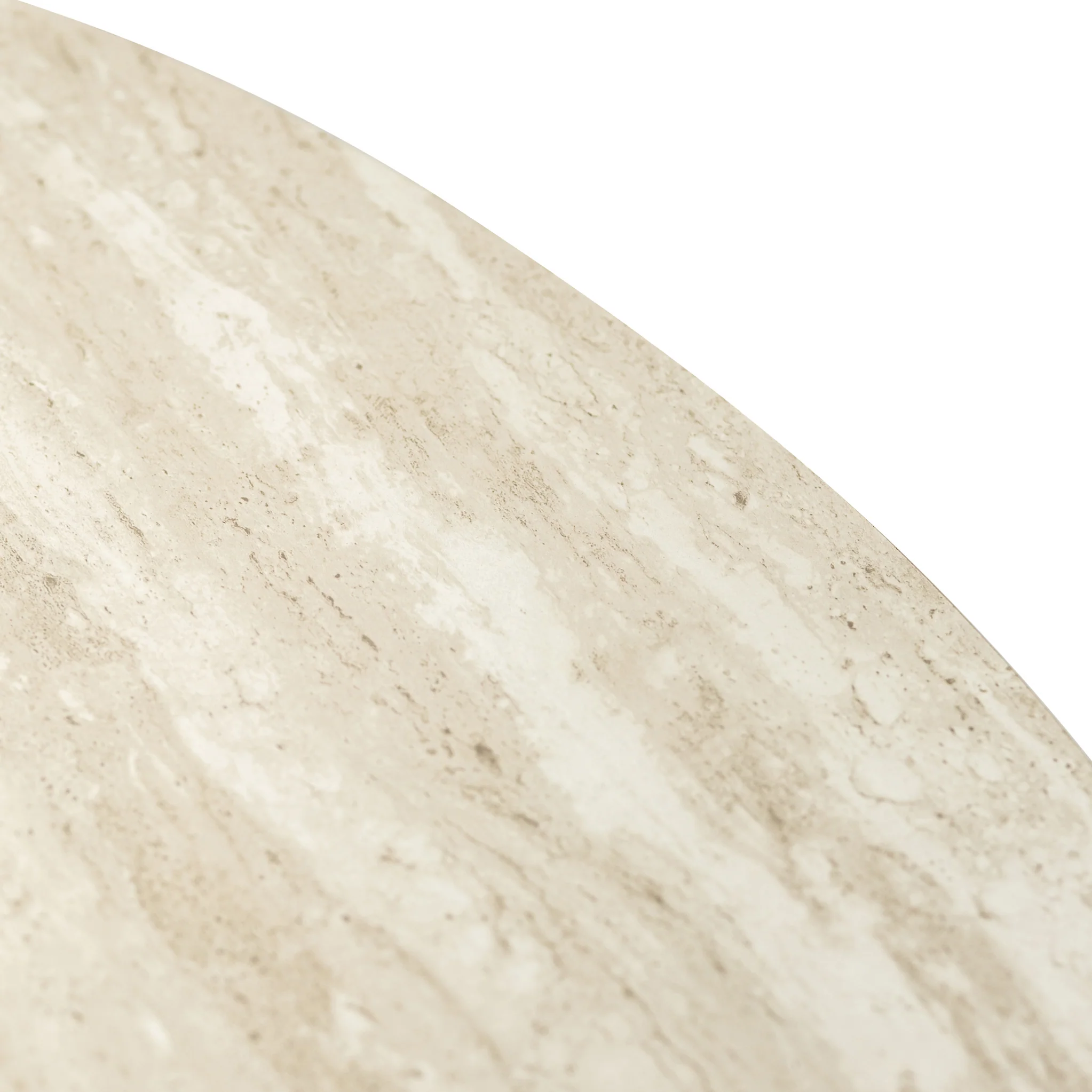 Barlo 120cm Travertine Effect Round Dining Table - Image 3