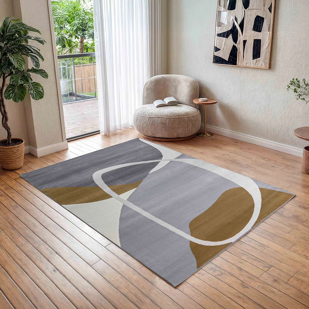 Barrett Abstract Curve Design Rug - Image 2