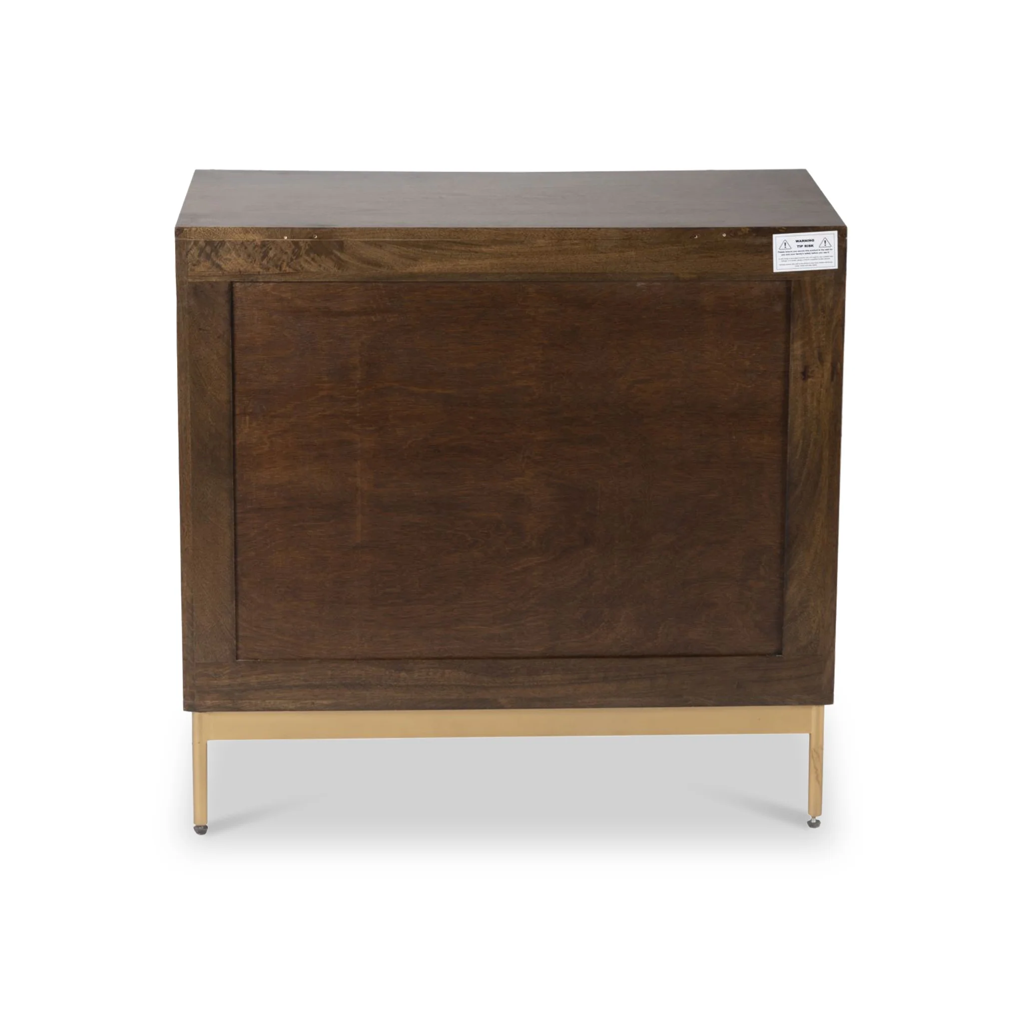 Beau Grooved Brown Mango Wood 2 Door Sideboard - Image 8