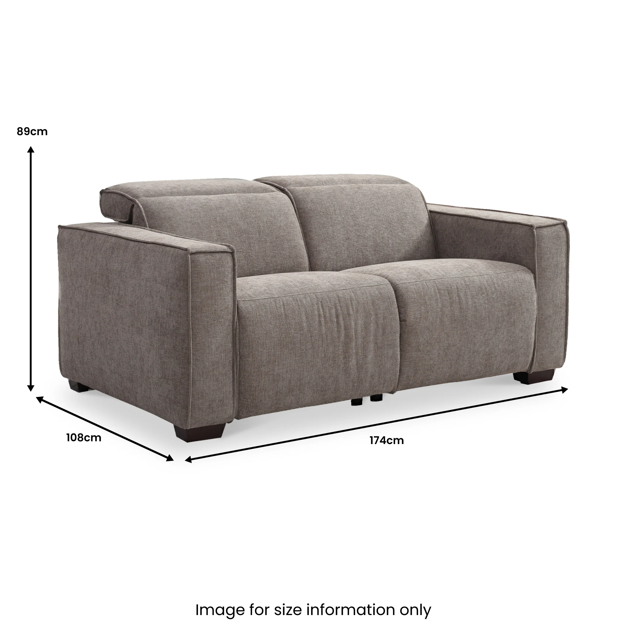 Beaumont Chenille 2 Seater Power Recliner Sofa - Image 13