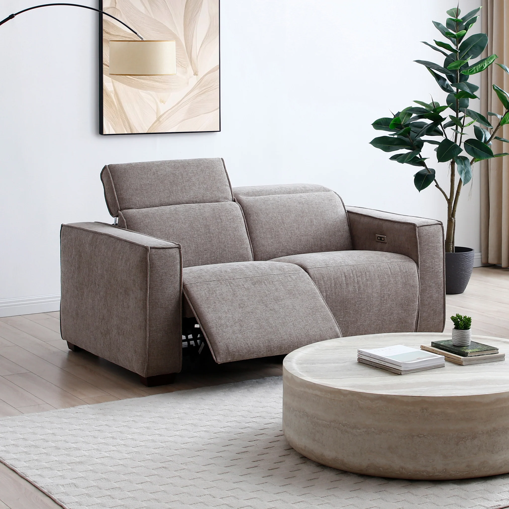 Beaumont Chenille 2 Seater Power Recliner Sofa - Image 4