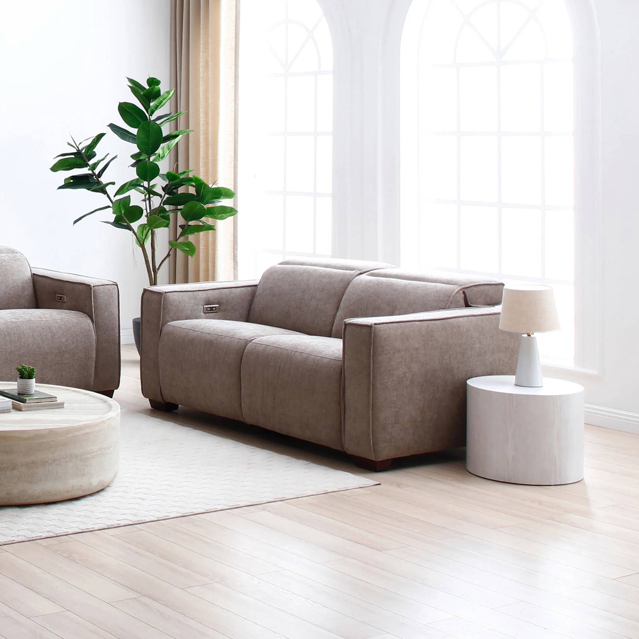 Beaumont Chenille 2 Seater Power Recliner Sofa - Image 5