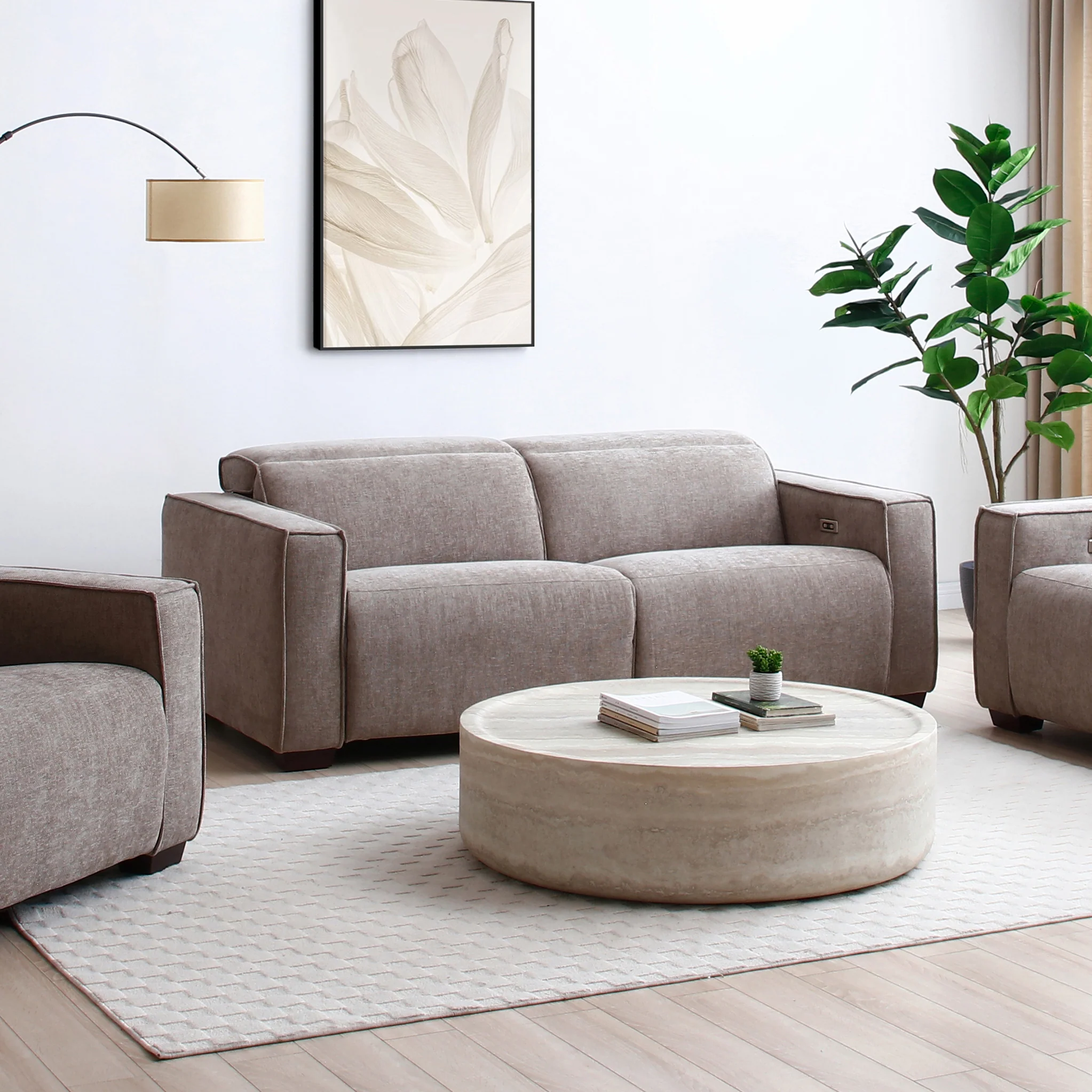 Beaumont Chenille 3 Seater Power Recliner Sofa - Image 6