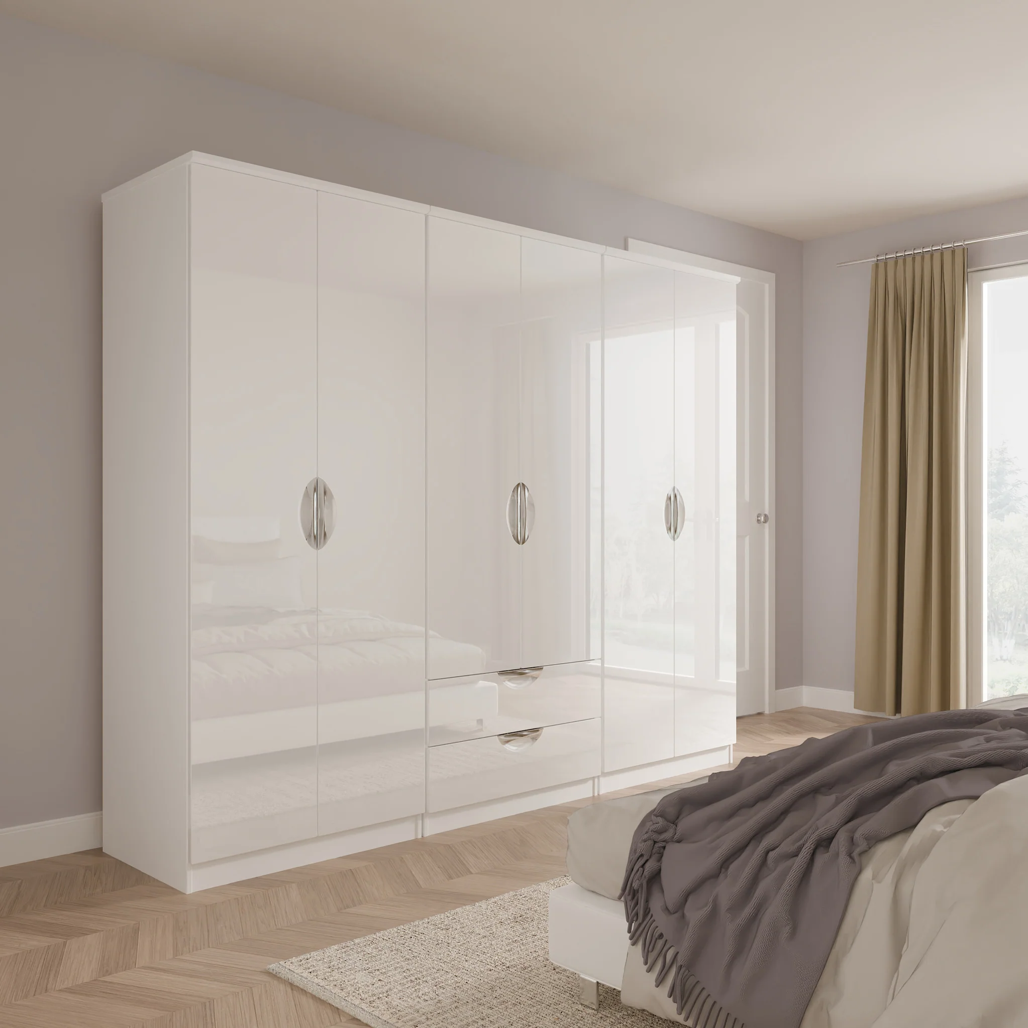 Becket 6 Door 2 Drawer Wardrobe - Image 18