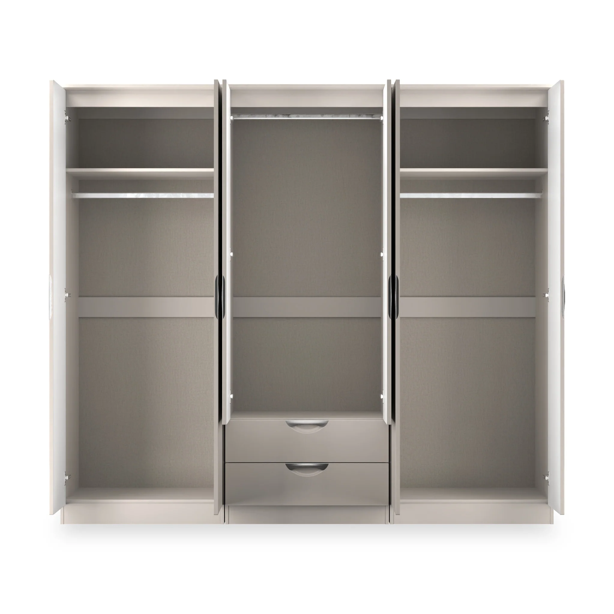 Becket 6 Door 2 Drawer Wardrobe - Image 4