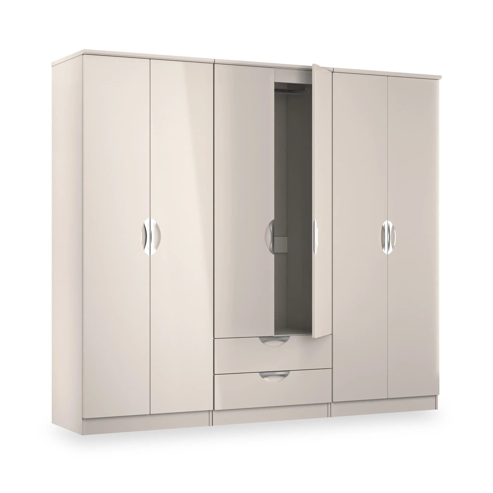 Becket 6 Door 2 Drawer Wardrobe - Image 5