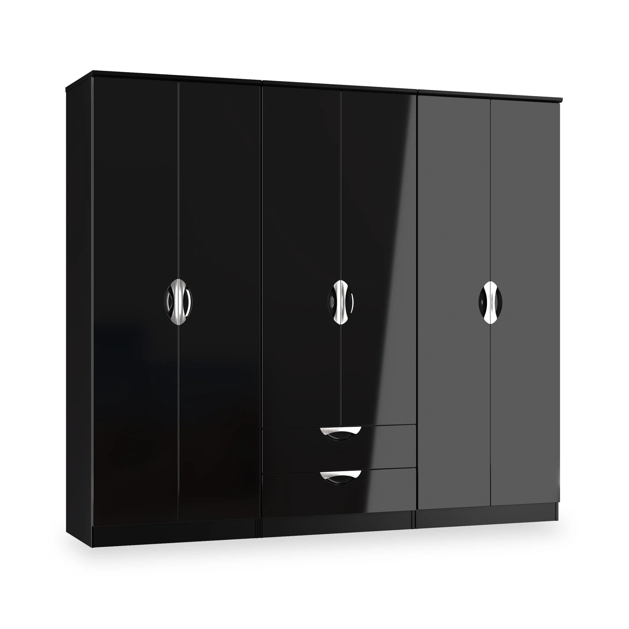 Becket 6 Door 2 Drawer Wardrobe - Image 8