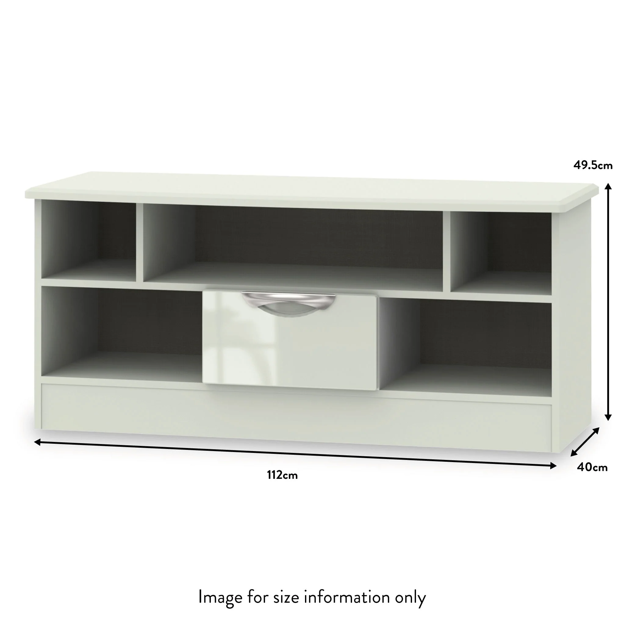 Beckett Gloss 1 Drawer TV Unit - Image 13