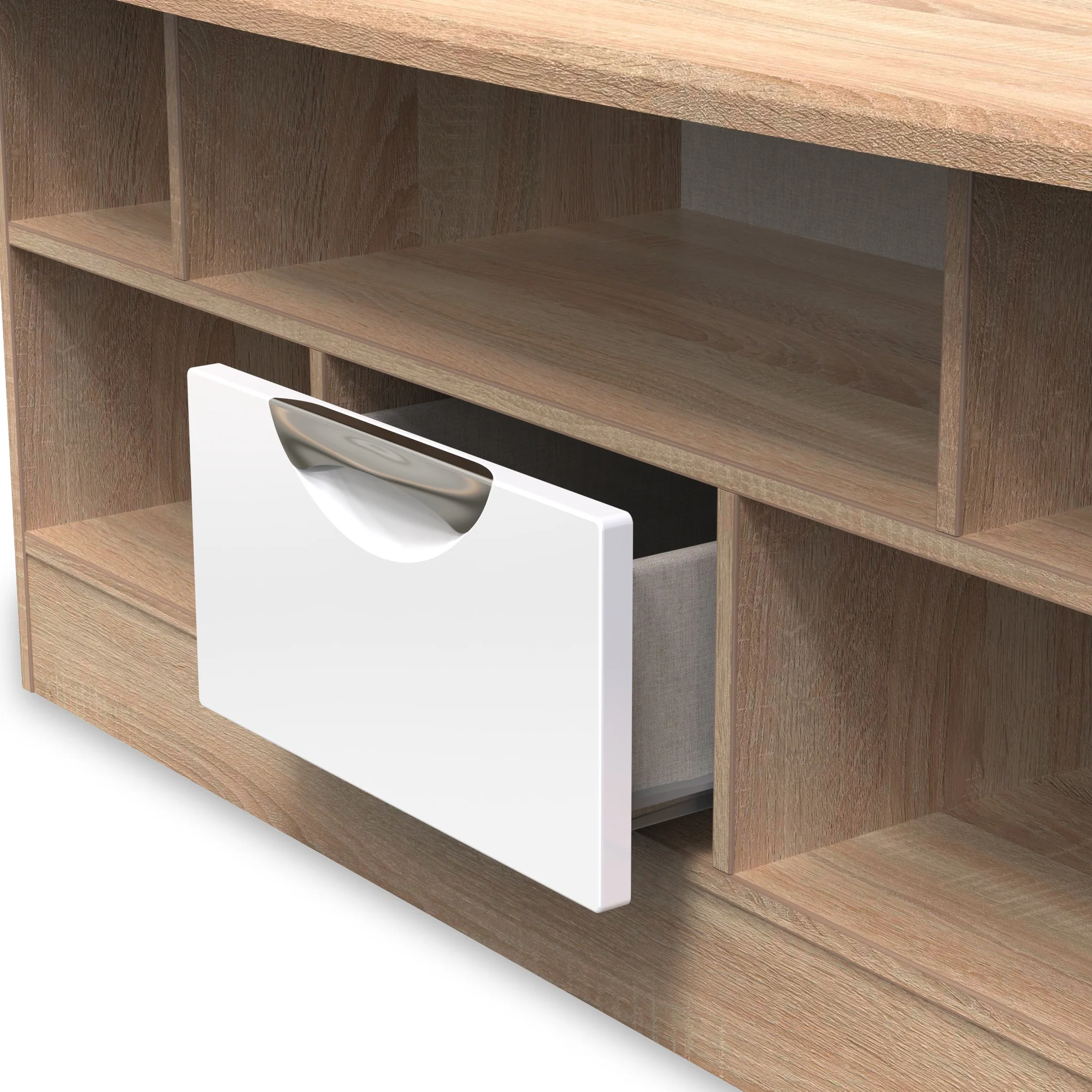 Beckett Gloss 1 Drawer TV Unit - Image 8