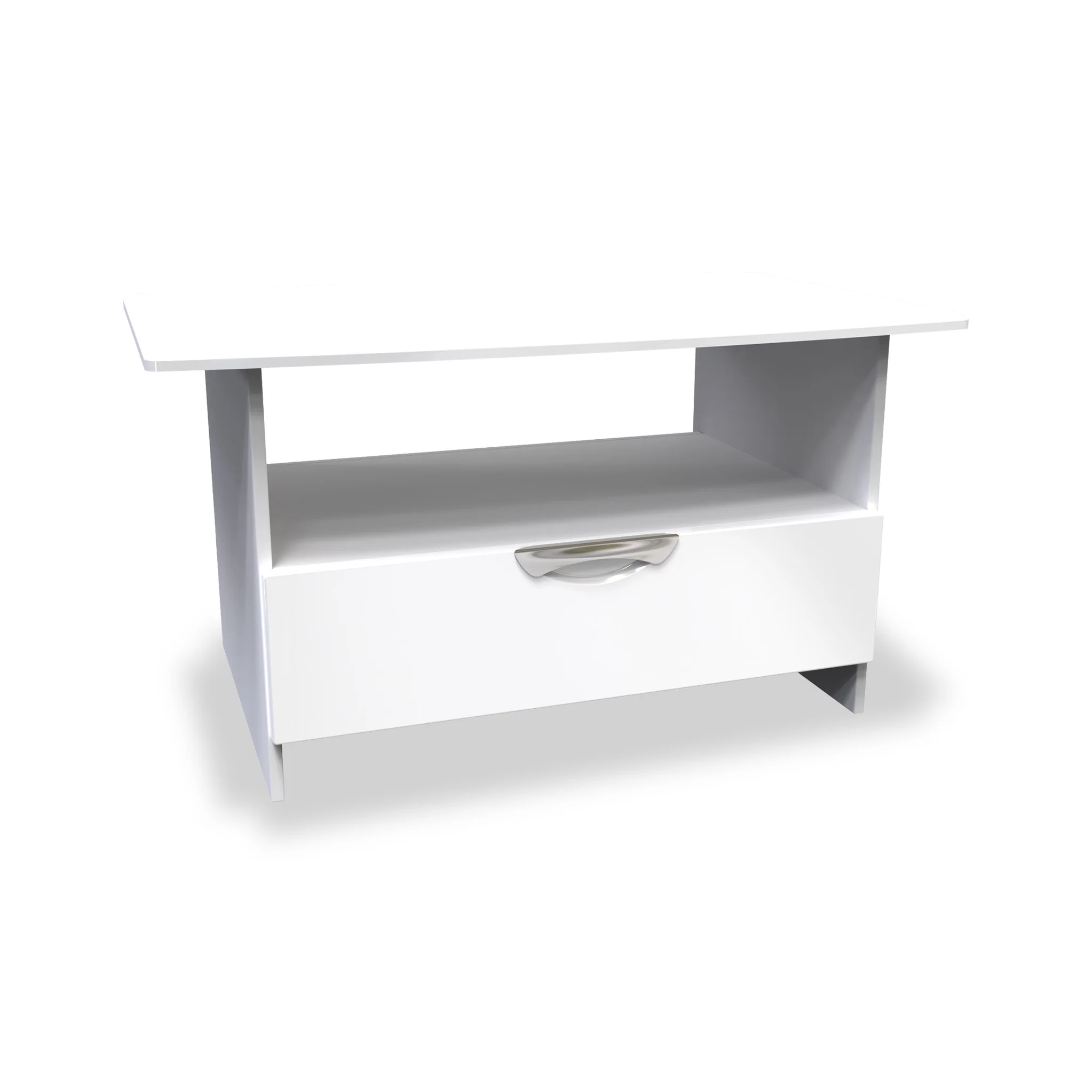 Beckett Gloss 1 Drawer with Open Shelf Coffee Table - Image 6