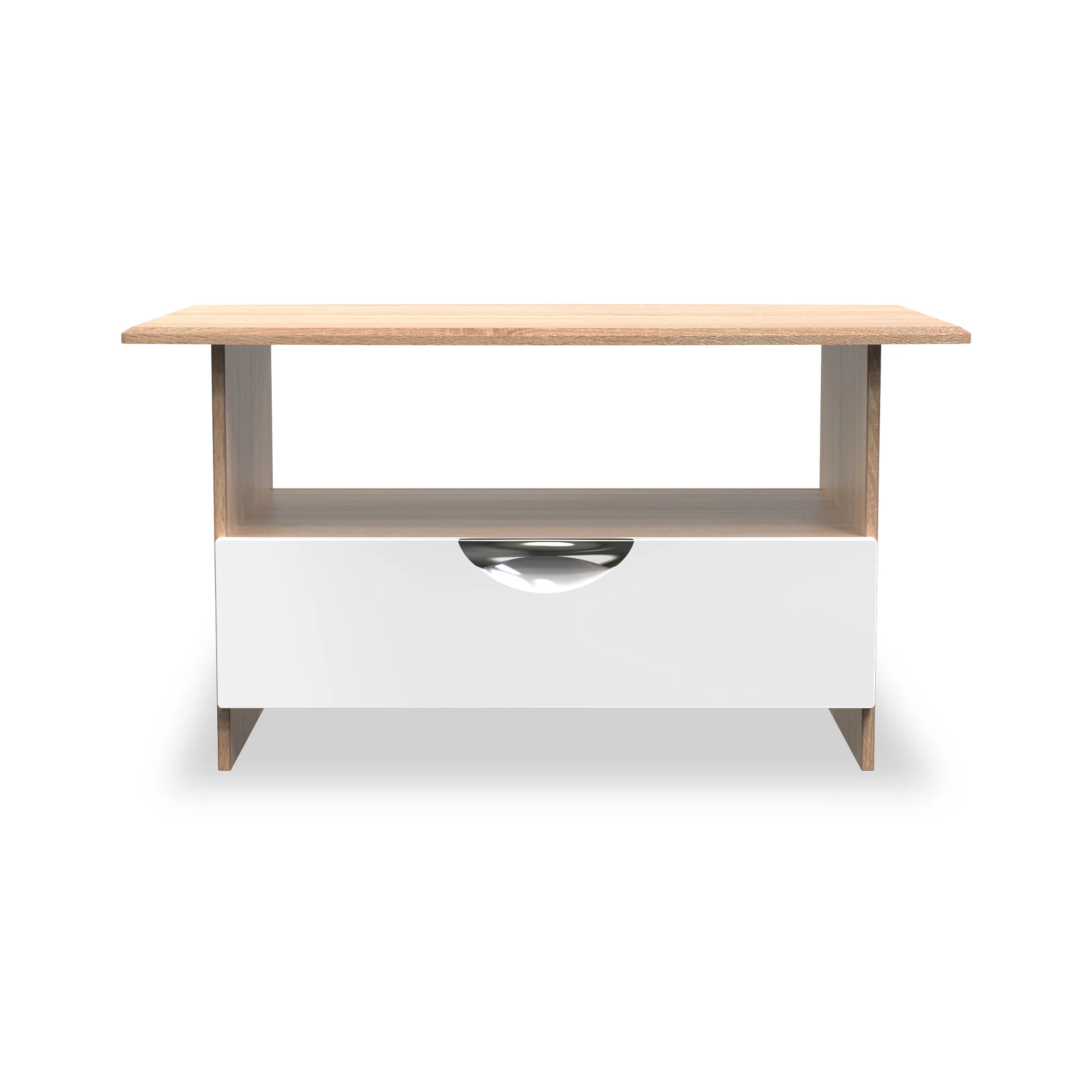 Beckett Gloss 1 Drawer with Open Shelf Coffee Table - Image 8