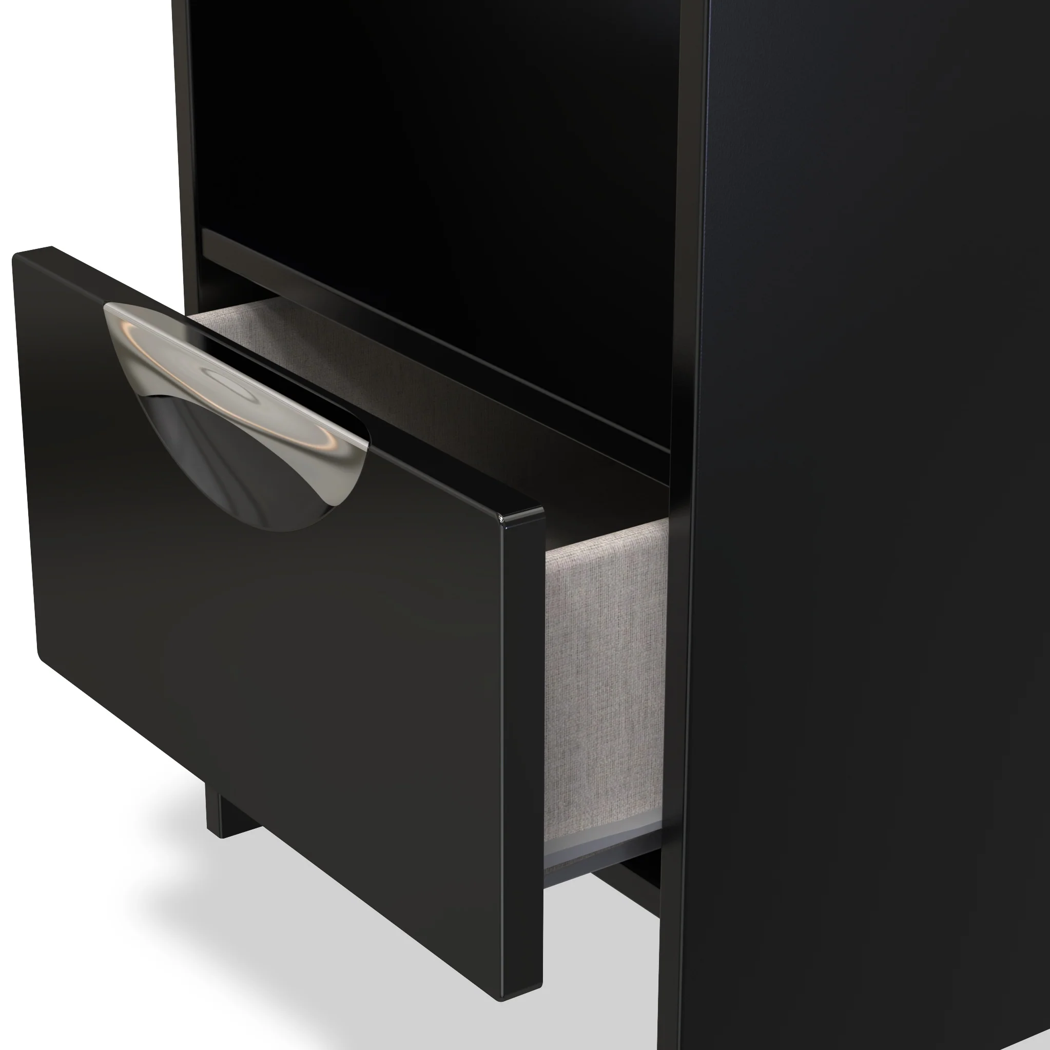 Beckett Gloss 1 Drawer with Open Shelf Lamp Table - Image 13