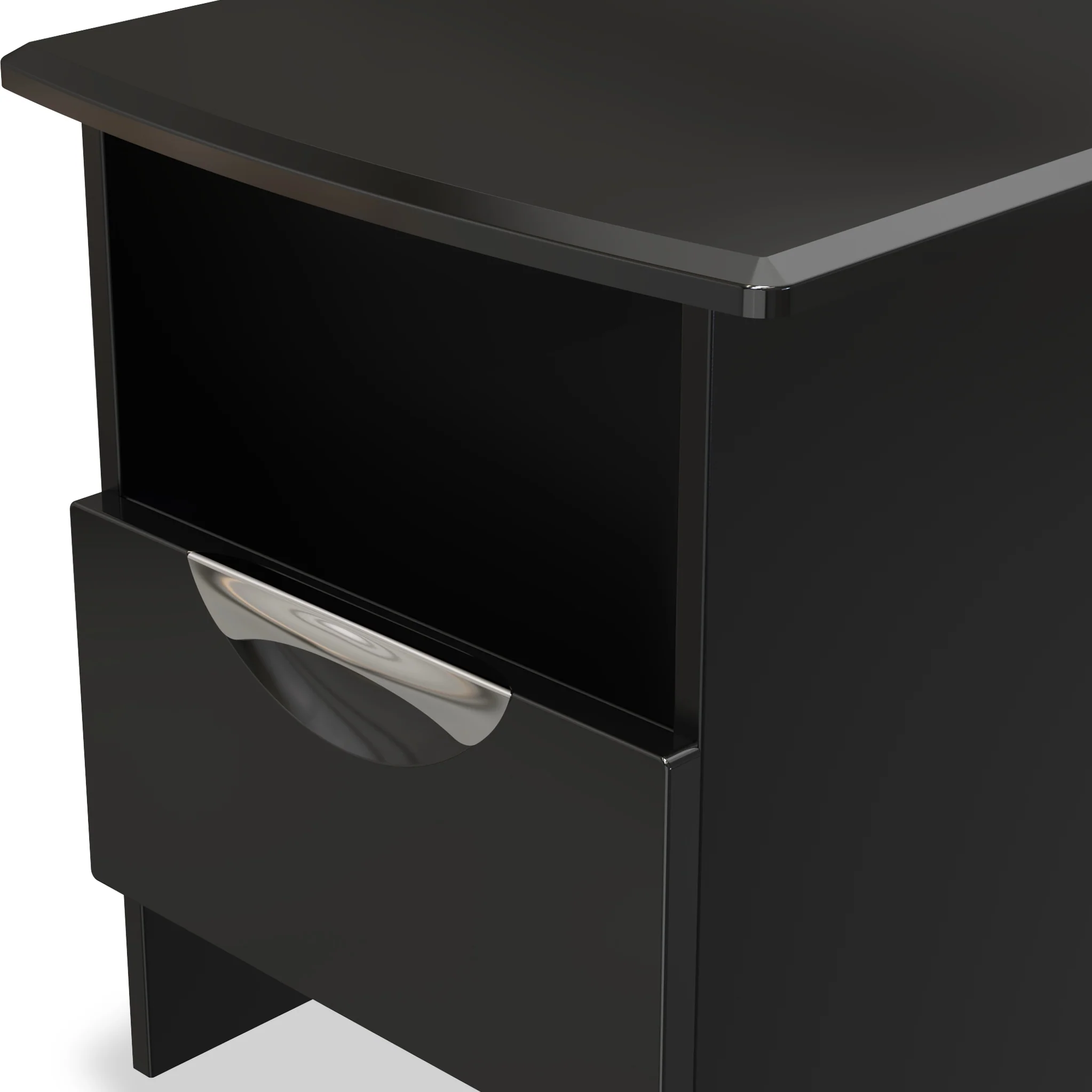 Beckett Gloss 1 Drawer with Open Shelf Lamp Table - Image 14