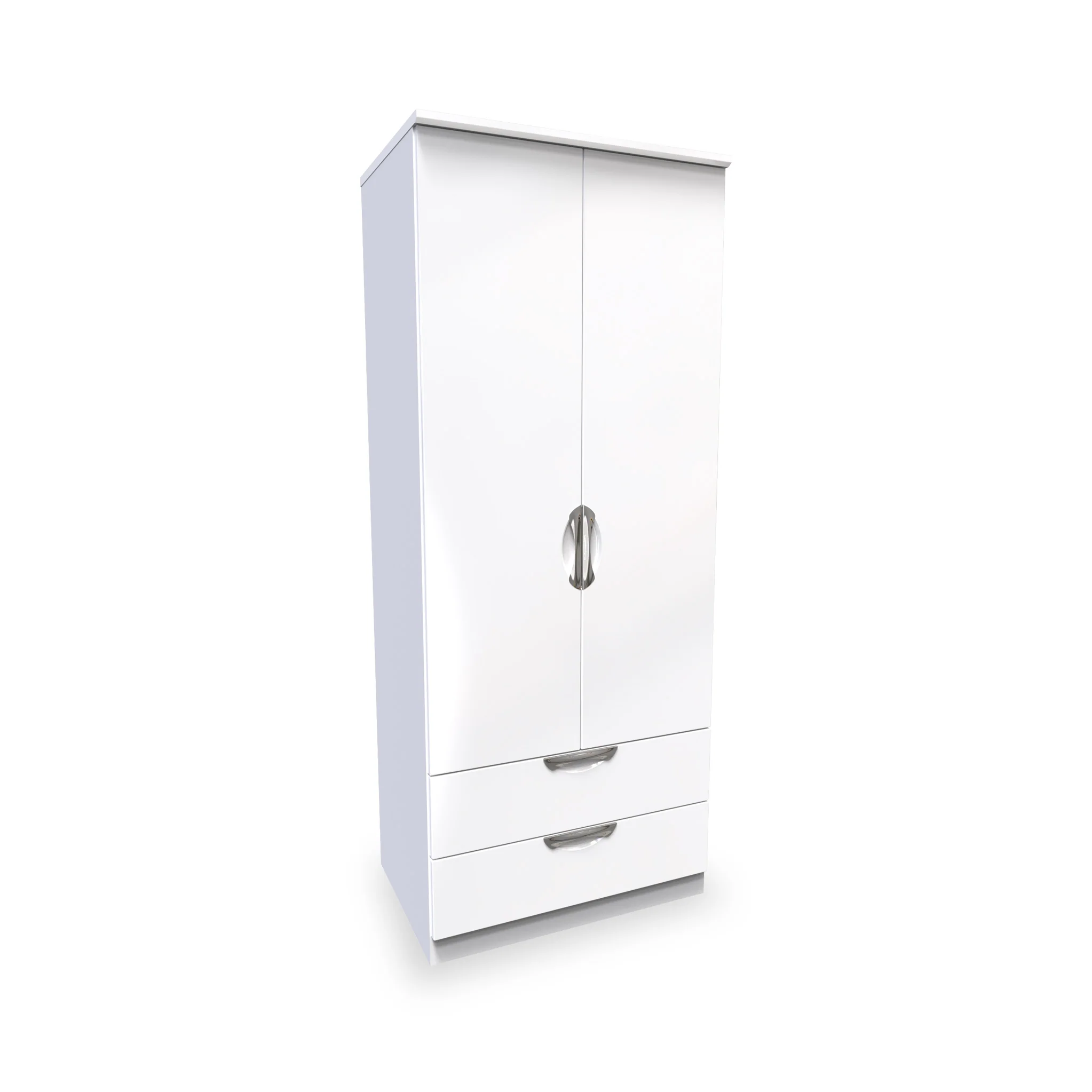 Beckett Gloss 2 Door 2 Drawer Wardrobe - Image 11
