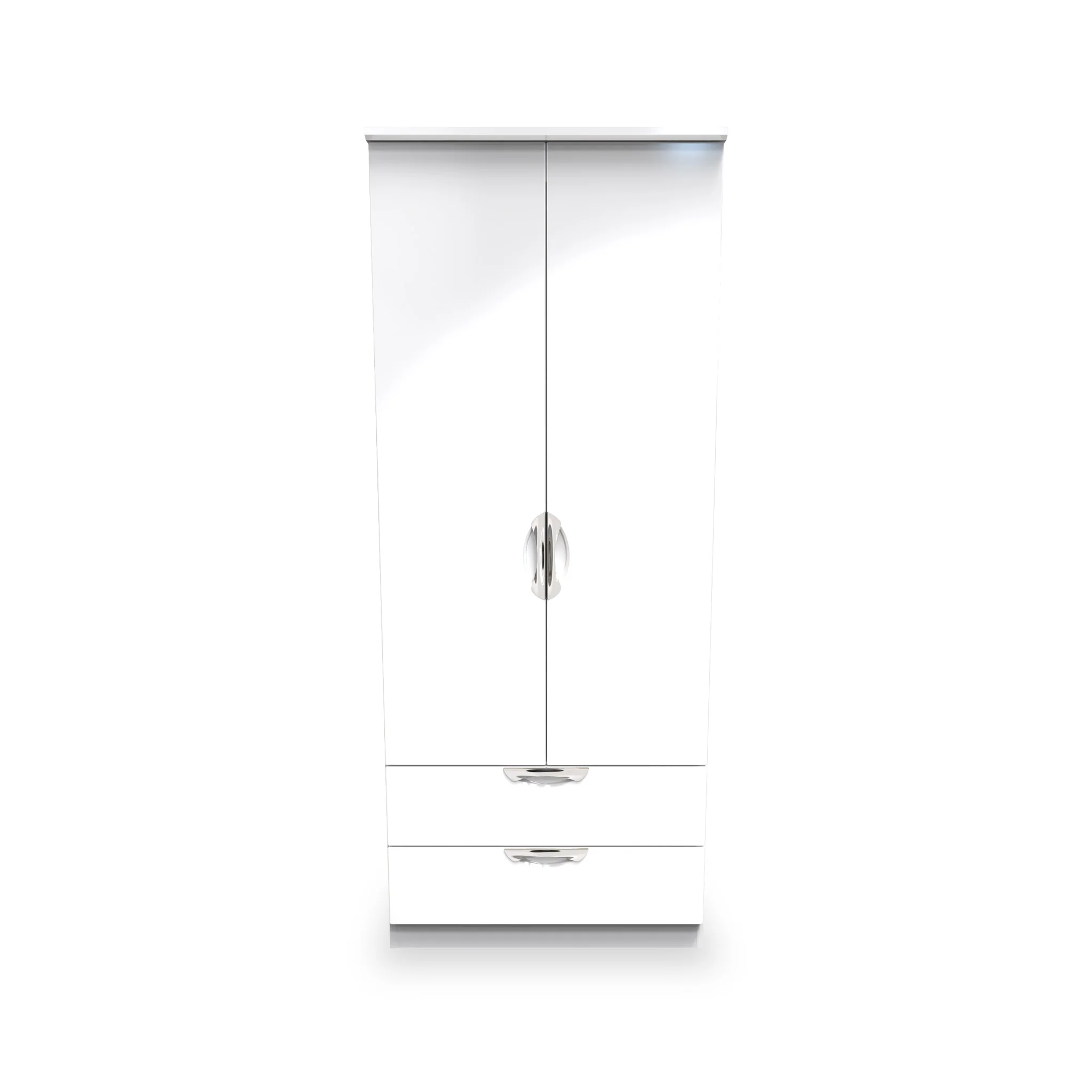 Beckett Gloss 2 Door 2 Drawer Wardrobe - Image 12