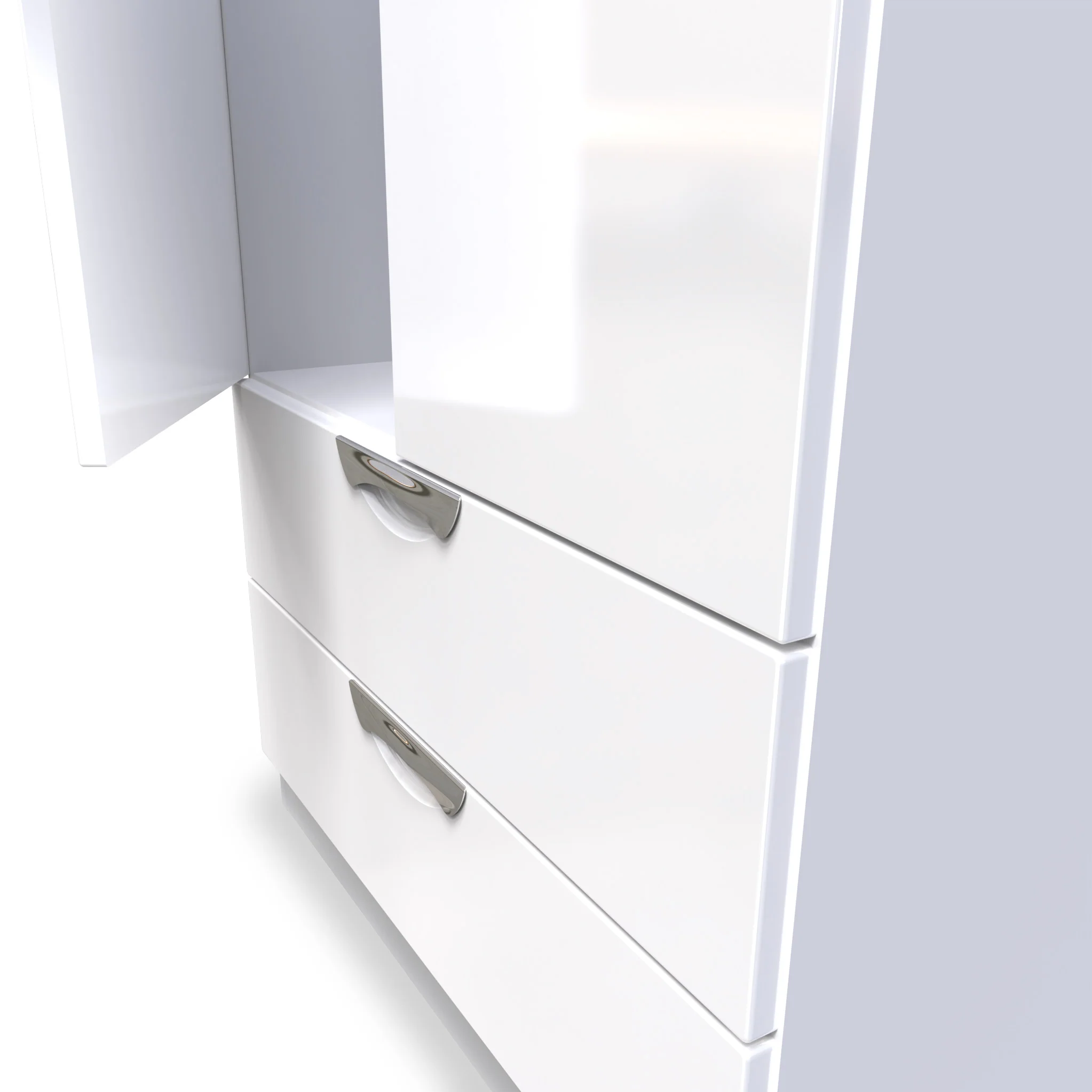 Beckett Gloss 2 Door 2 Drawer Wardrobe - Image 15