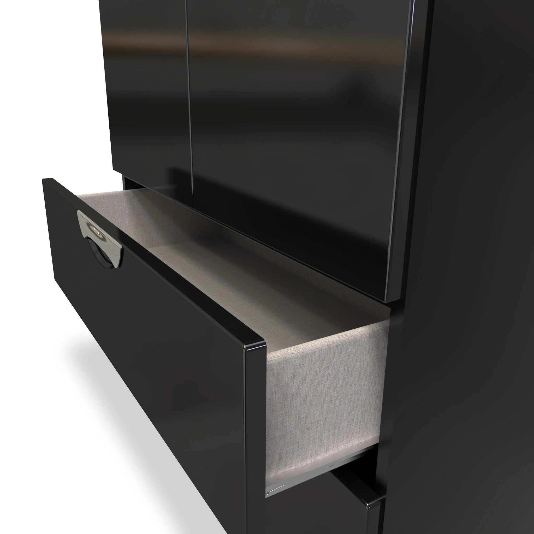 Beckett Gloss 2 Door 2 Drawer Wardrobe - Image 8