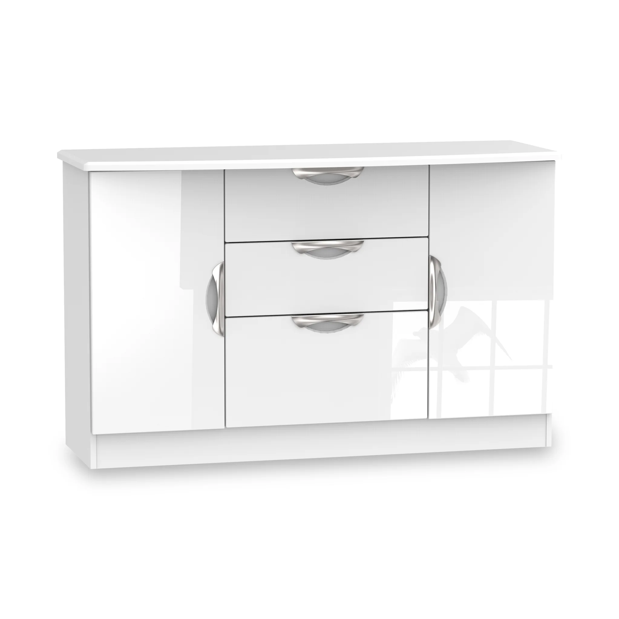 Beckett Gloss 2 Door 3 Drawer Sideboard - Image 10
