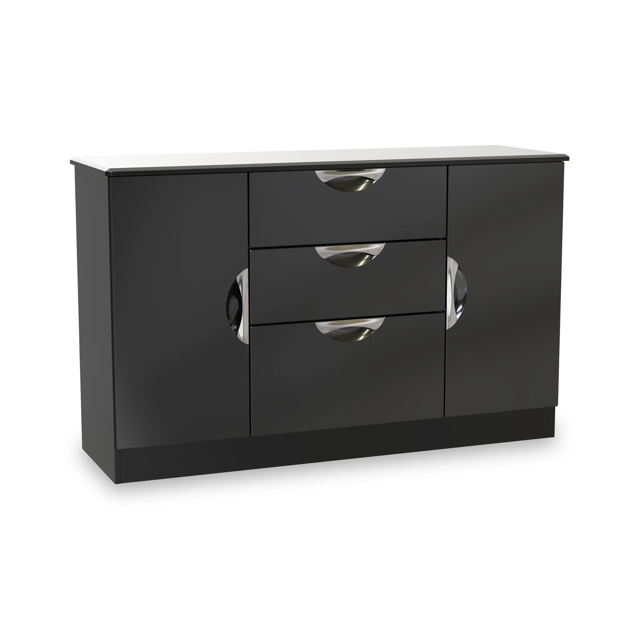 Beckett Gloss 2 Door 3 Drawer Sideboard - Image 11