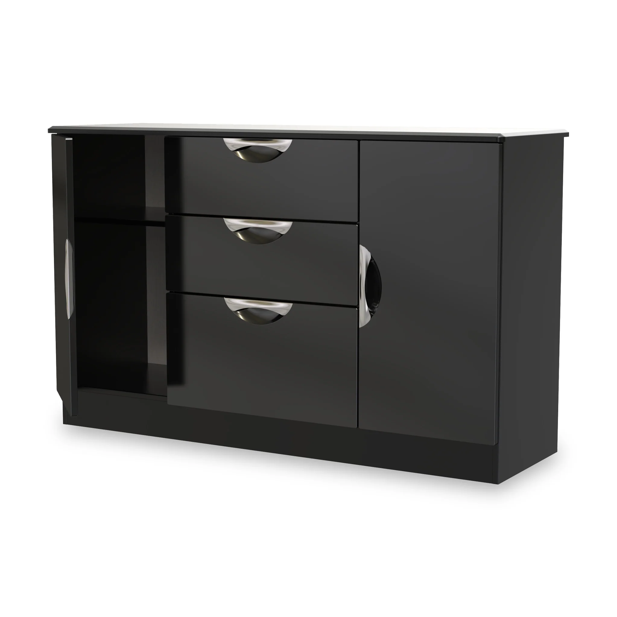 Beckett Gloss 2 Door 3 Drawer Sideboard - Image 13