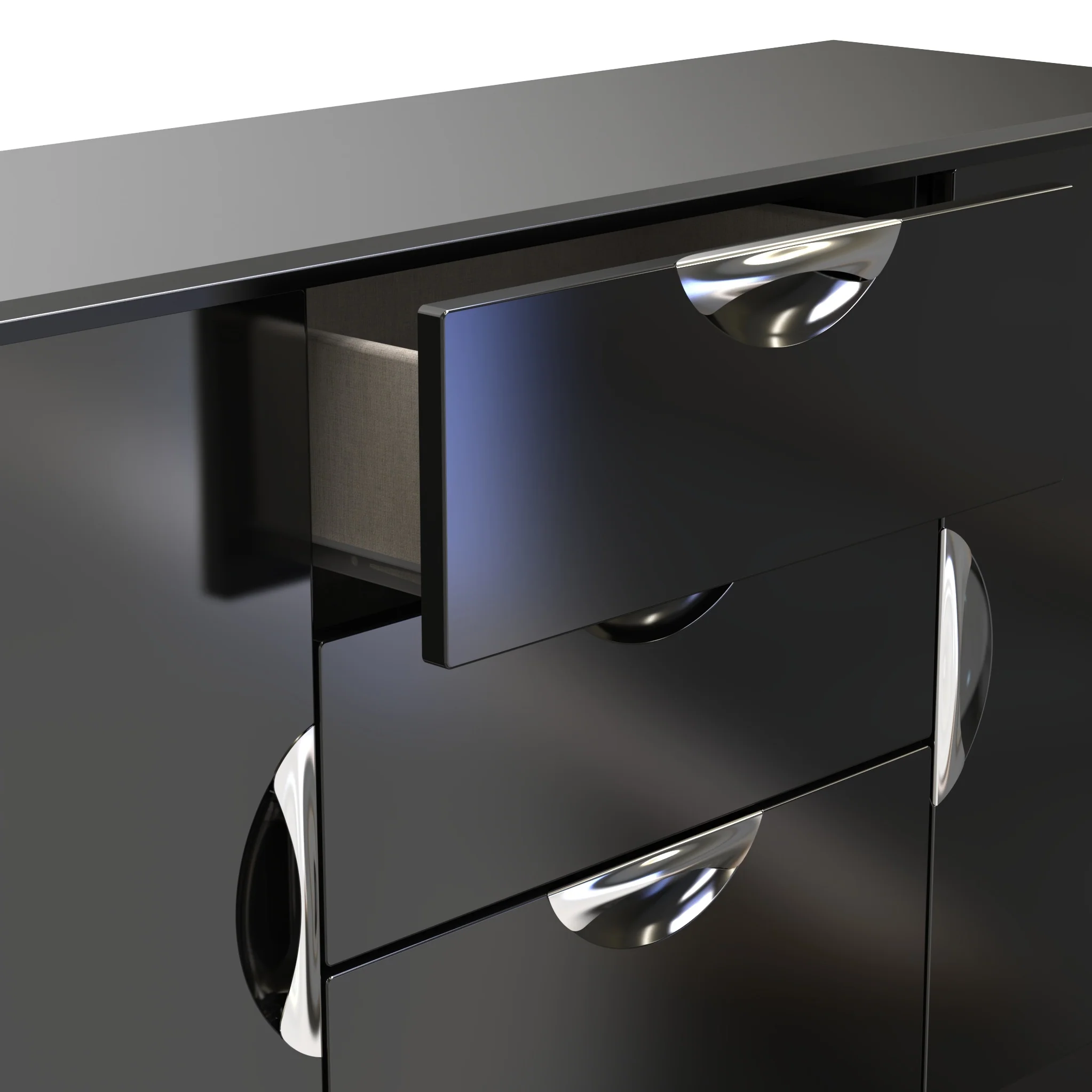 Beckett Gloss 2 Door 3 Drawer Sideboard - Image 16