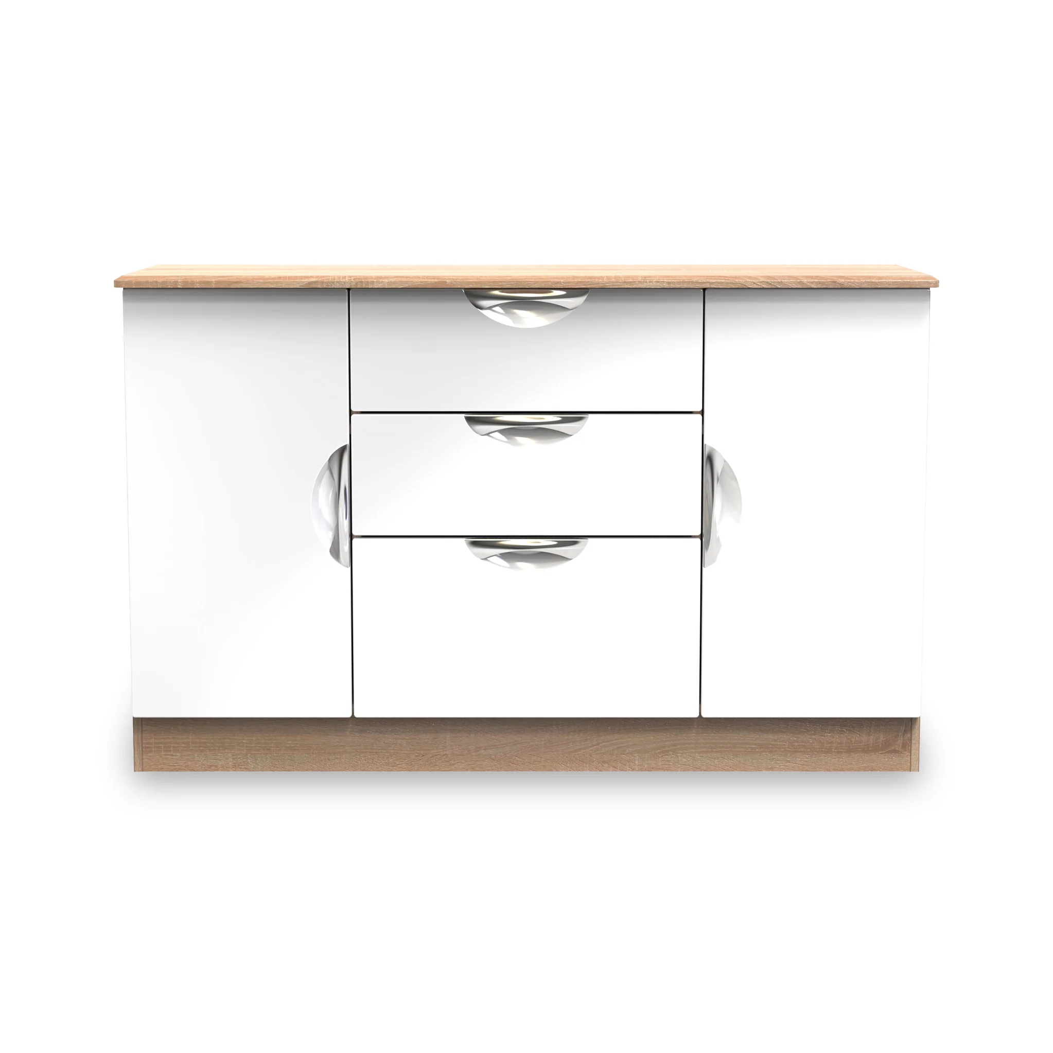 Beckett Gloss 2 Door 3 Drawer Sideboard - Image 4