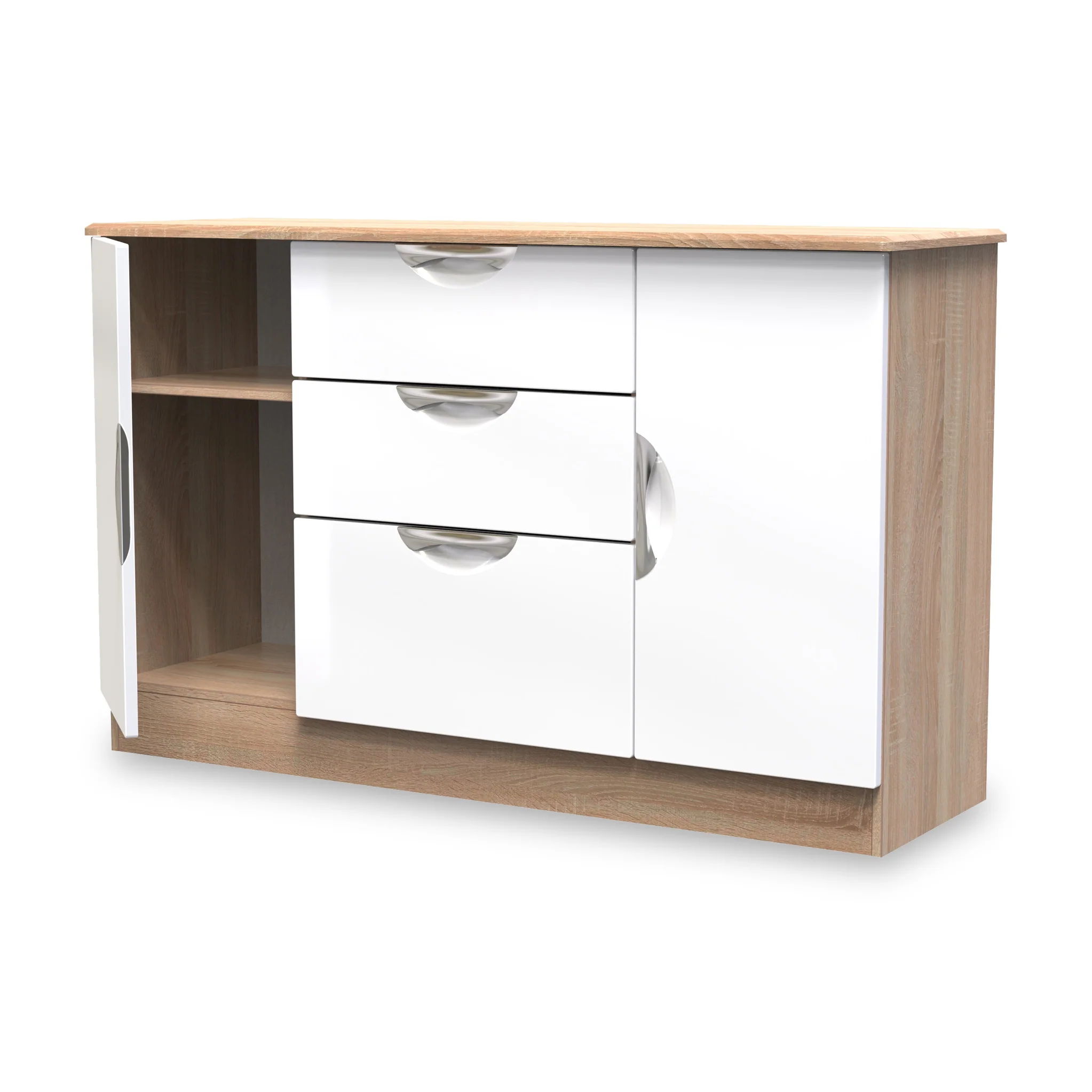 Beckett Gloss 2 Door 3 Drawer Sideboard - Image 5