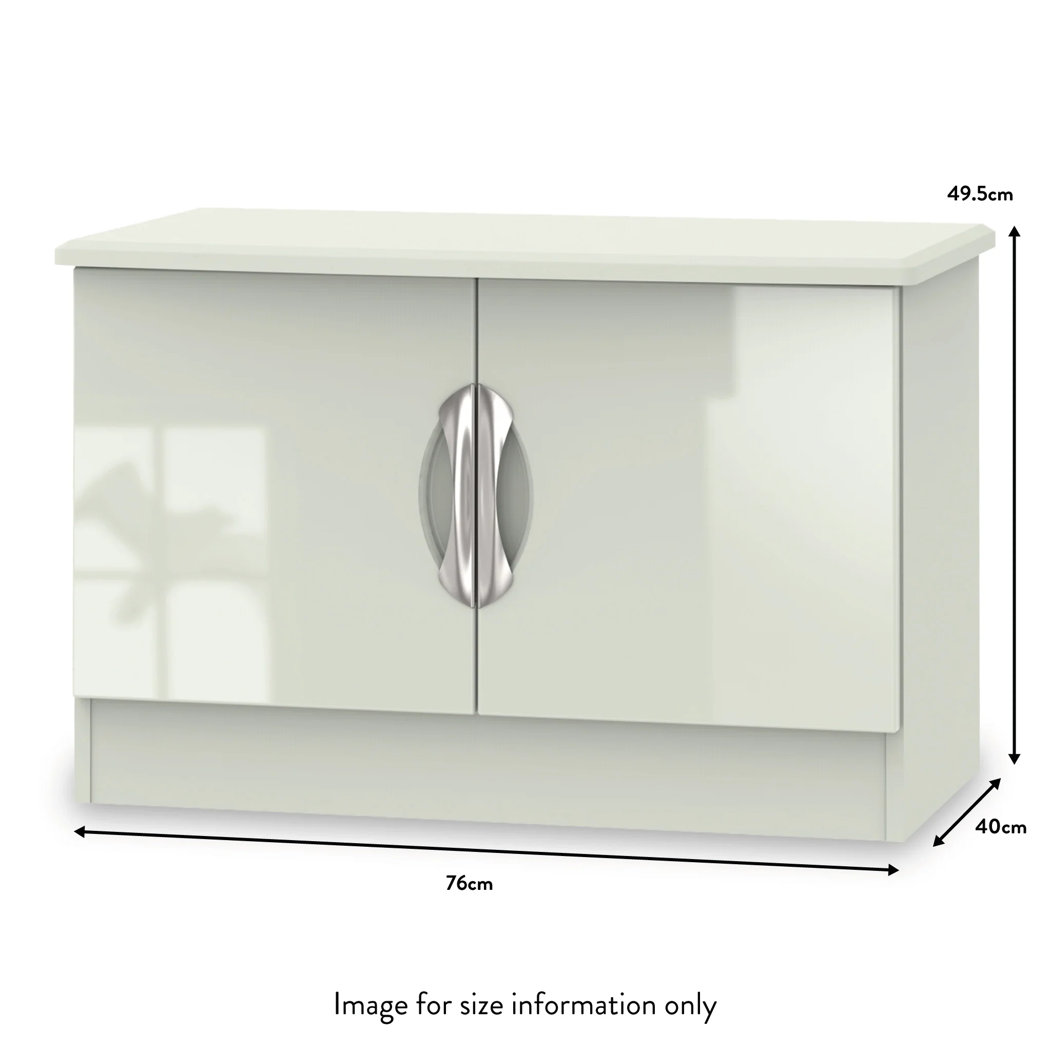 Beckett Gloss 2 Door Compact TV Unit - Image 12