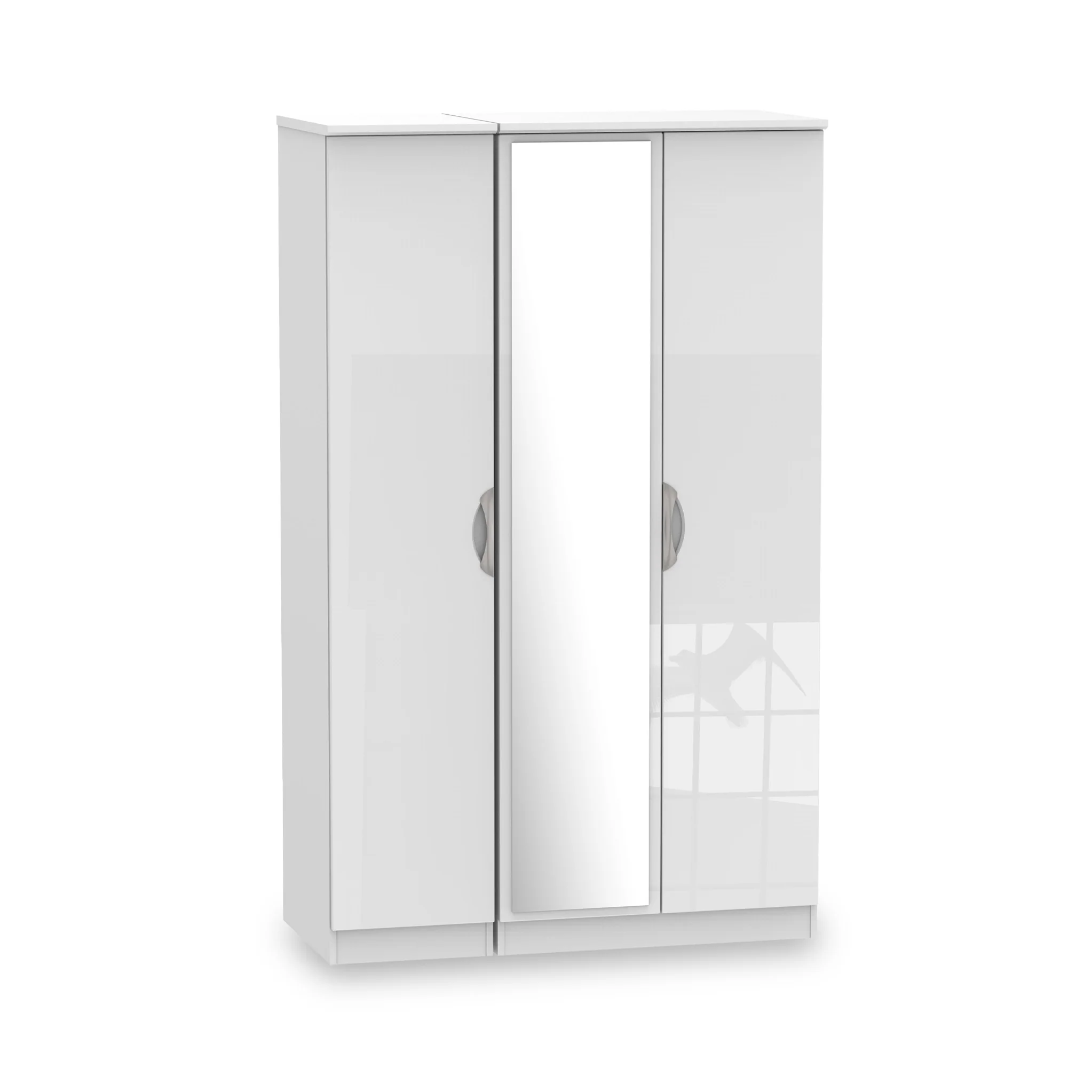 Beckett Gloss 3 Door Mirror Wardrobe - Image 5