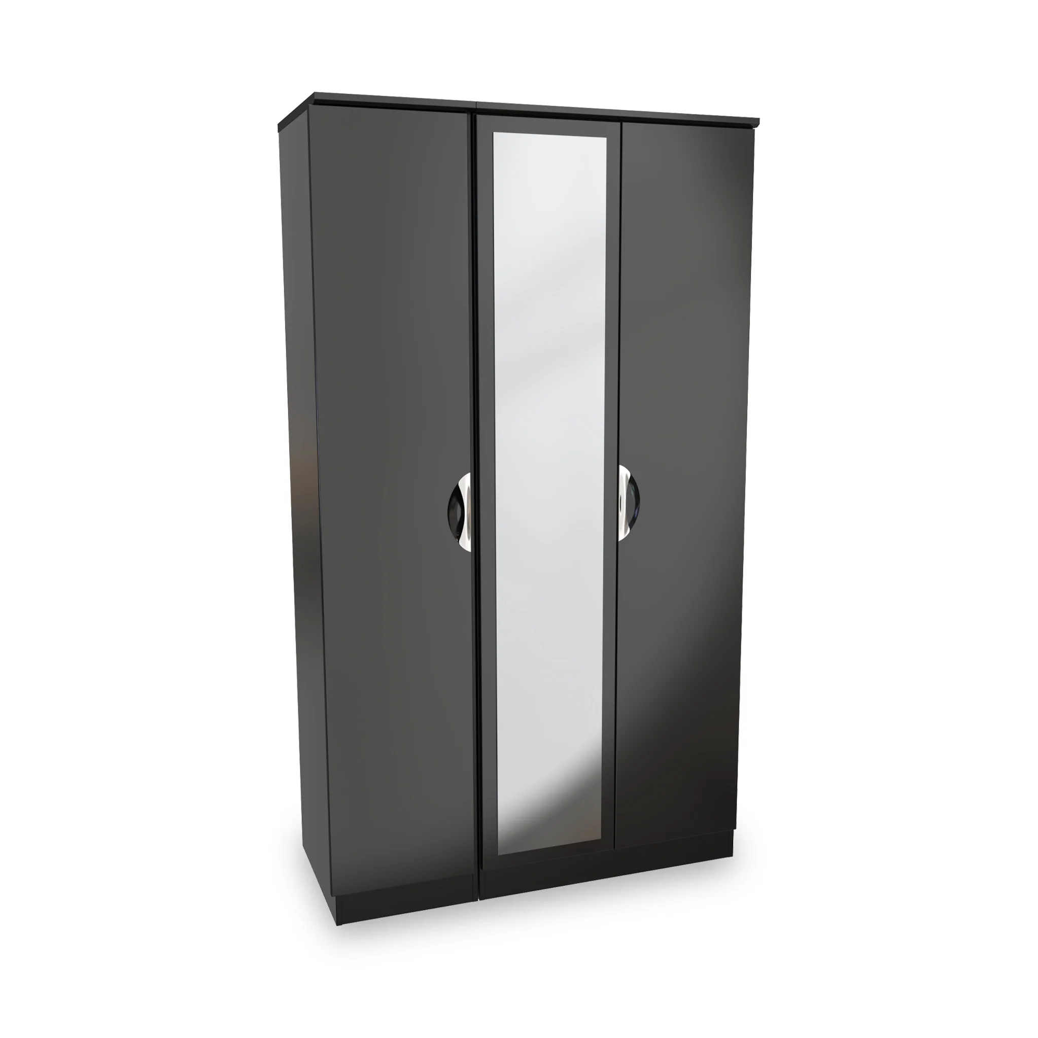 Beckett Gloss 3 Door Mirror Wardrobe - Image 8
